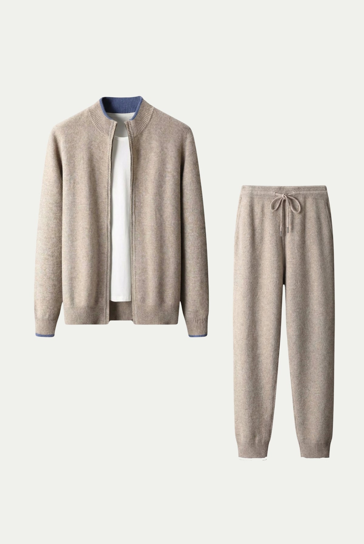 Venezia Cashmere Set Beige Blue