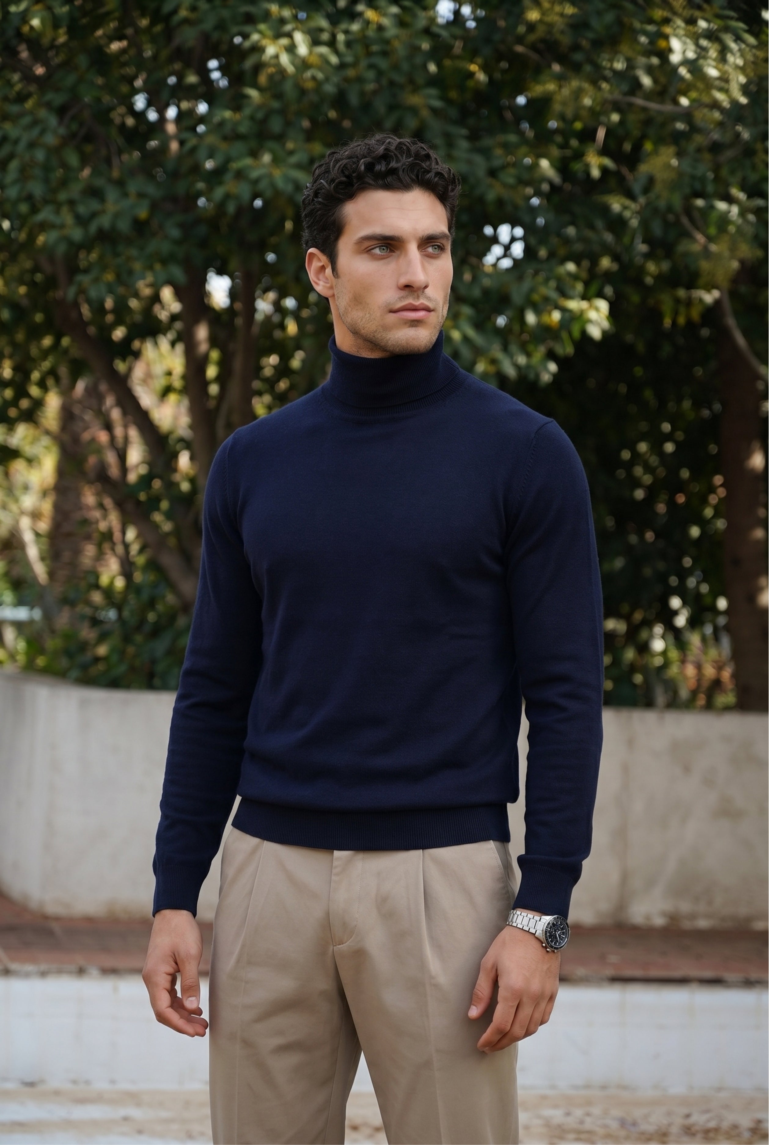 Amalfi Extrafine Rollneck Navy