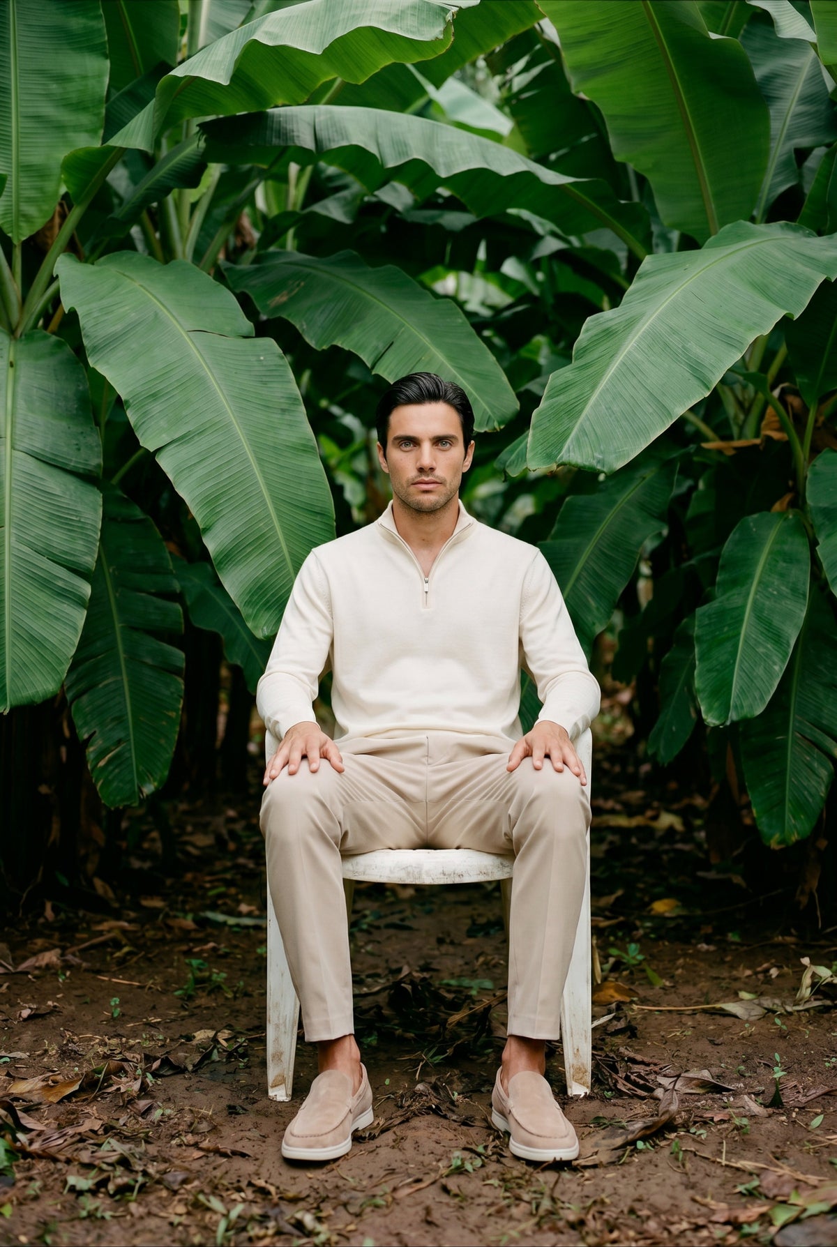 Merino Quarter Zip Cream