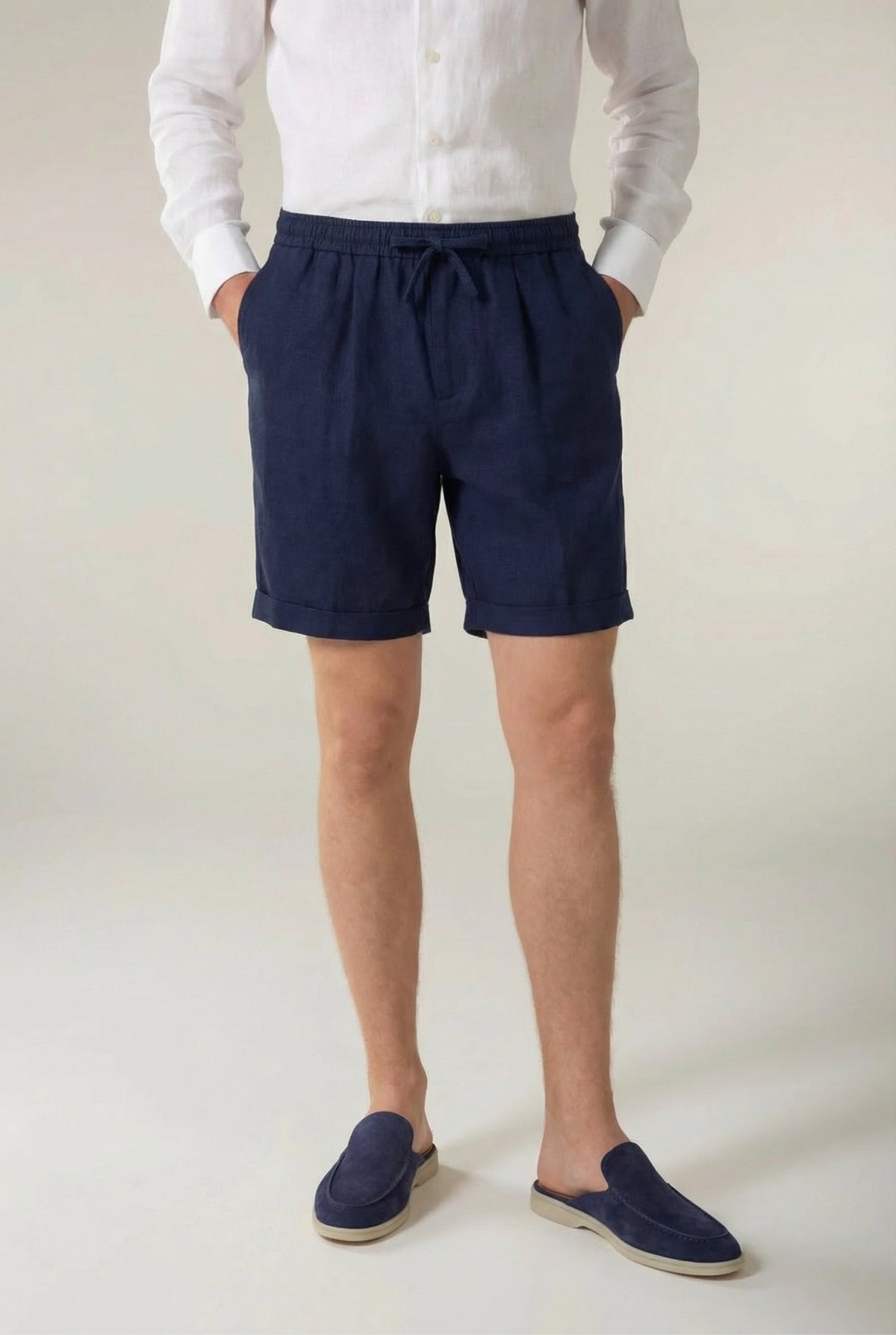 Amalfi Linen Short Navy