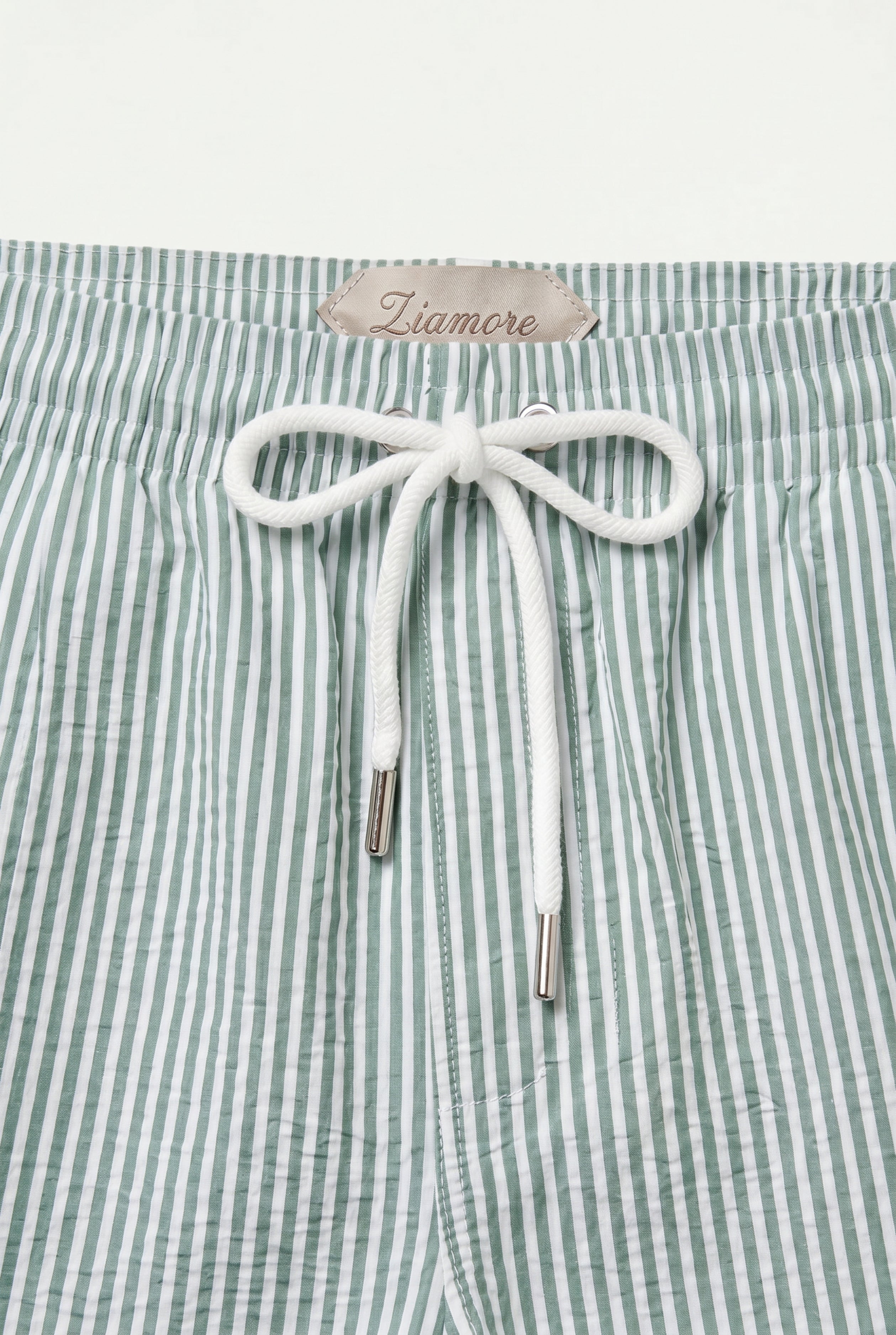 Amalfi Swim Short Green/White Stripe