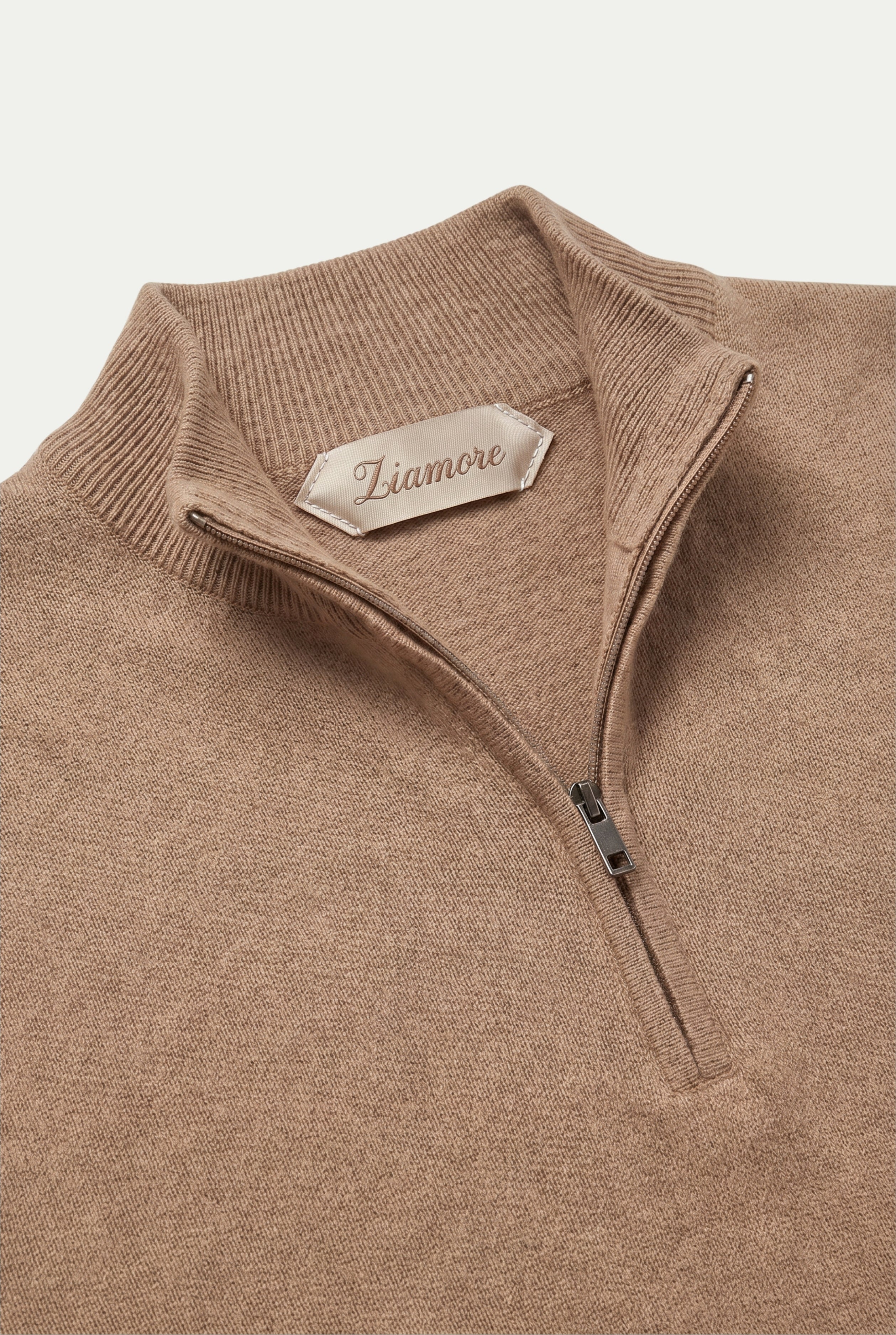 Merino Quarter Zip Camel