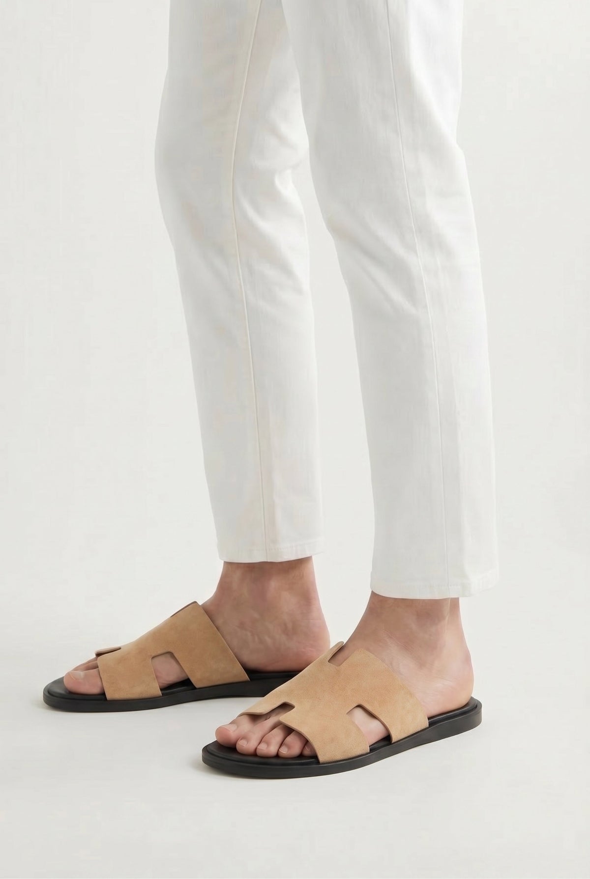 Capri Suède Slide Sand