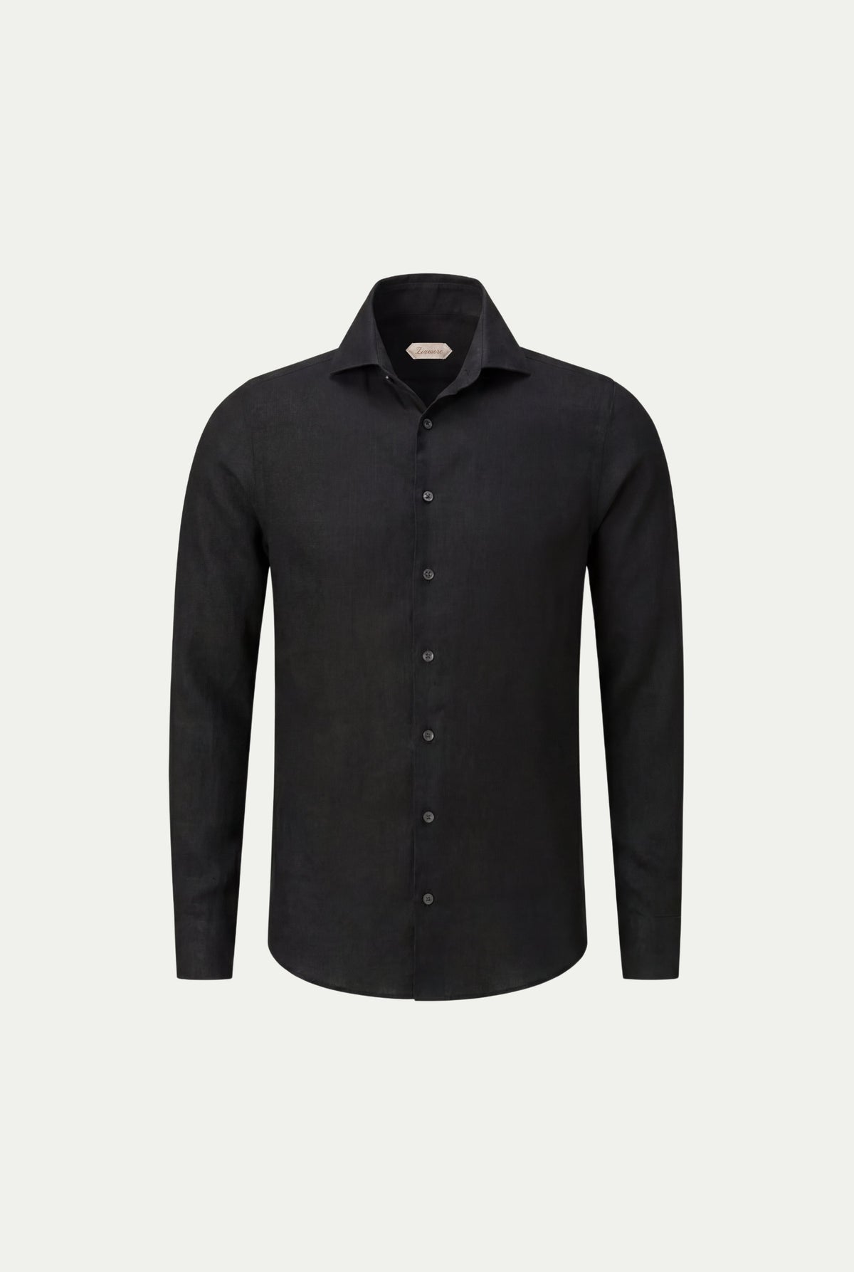 Amalfi Long Sleeve Linen Shirt Black