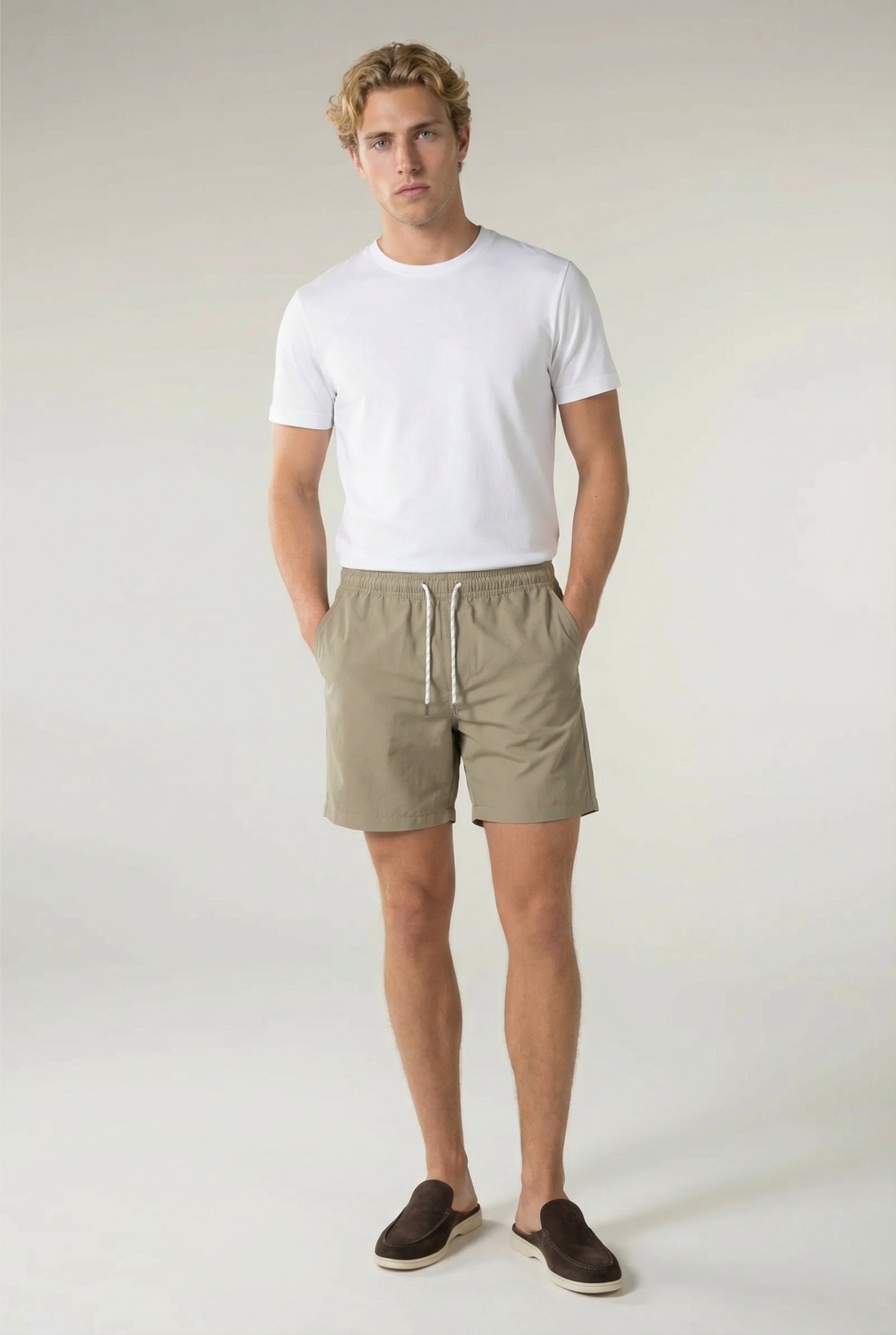 Portofino Nylon Swim Short Khaki