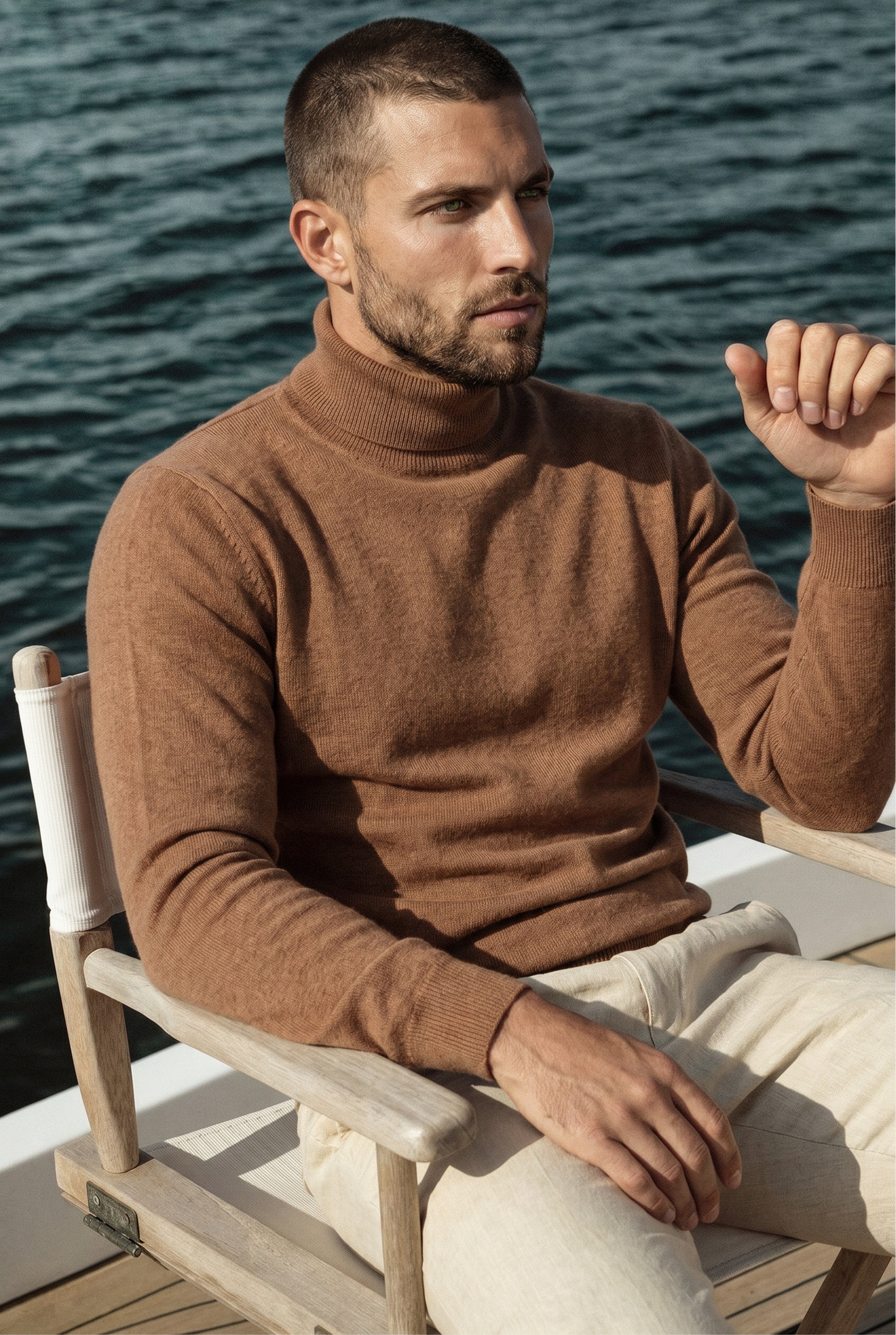 Amalfi Extrafine Rollneck Brown