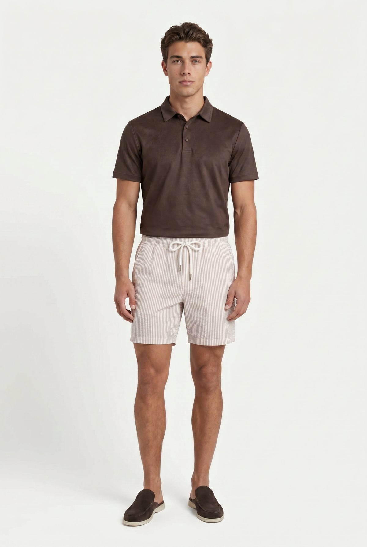 Amalfi Swim Short Sand/White Stripe