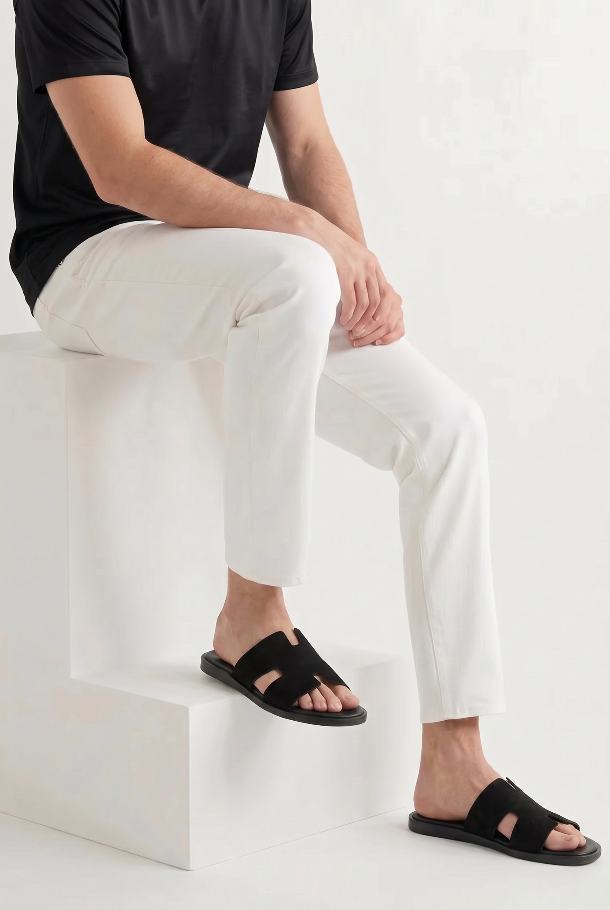 Capri Suède Slide Black