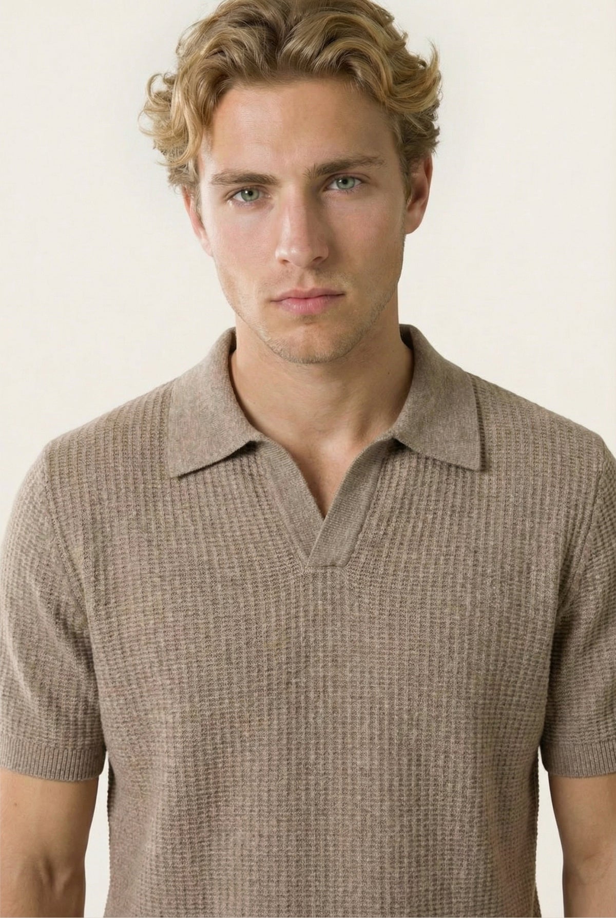 Ravello Knit Polo Taupe