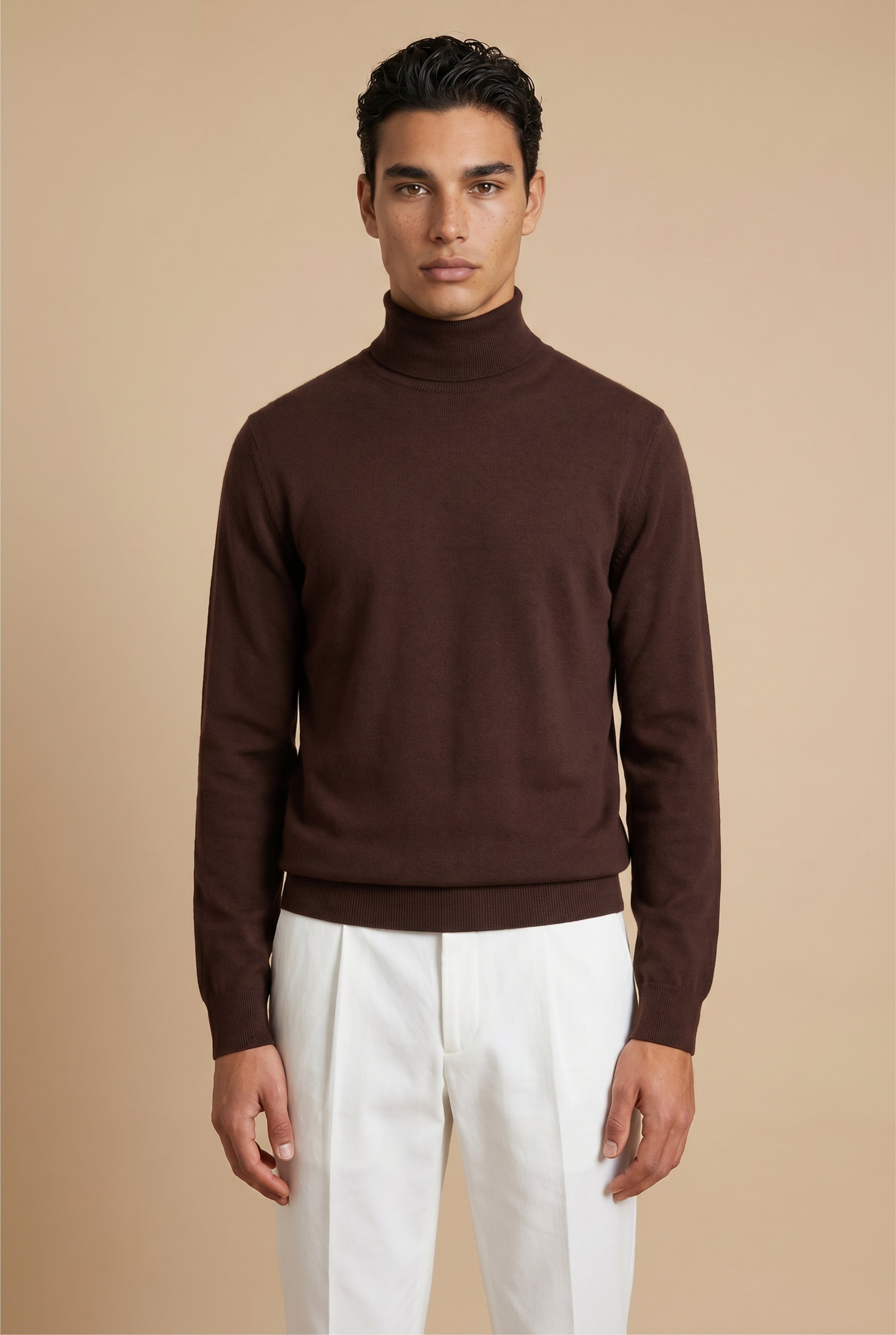 Amalfi Extrafine Rollneck Dark Brown