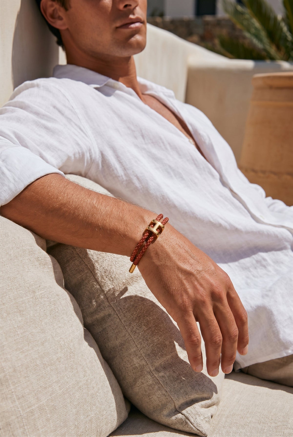 Ziamore Gold Bracelet Burgundy/Gold