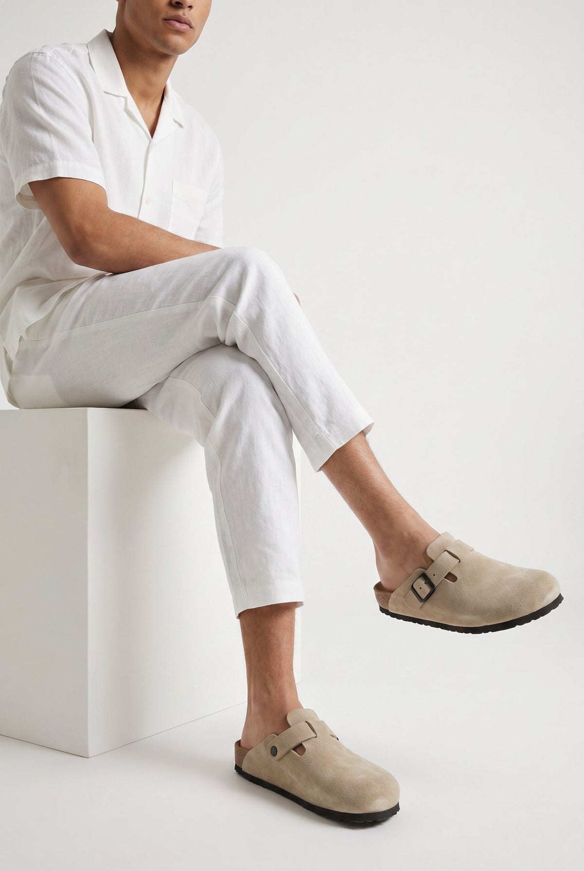 Oslo Suede Clog Sand