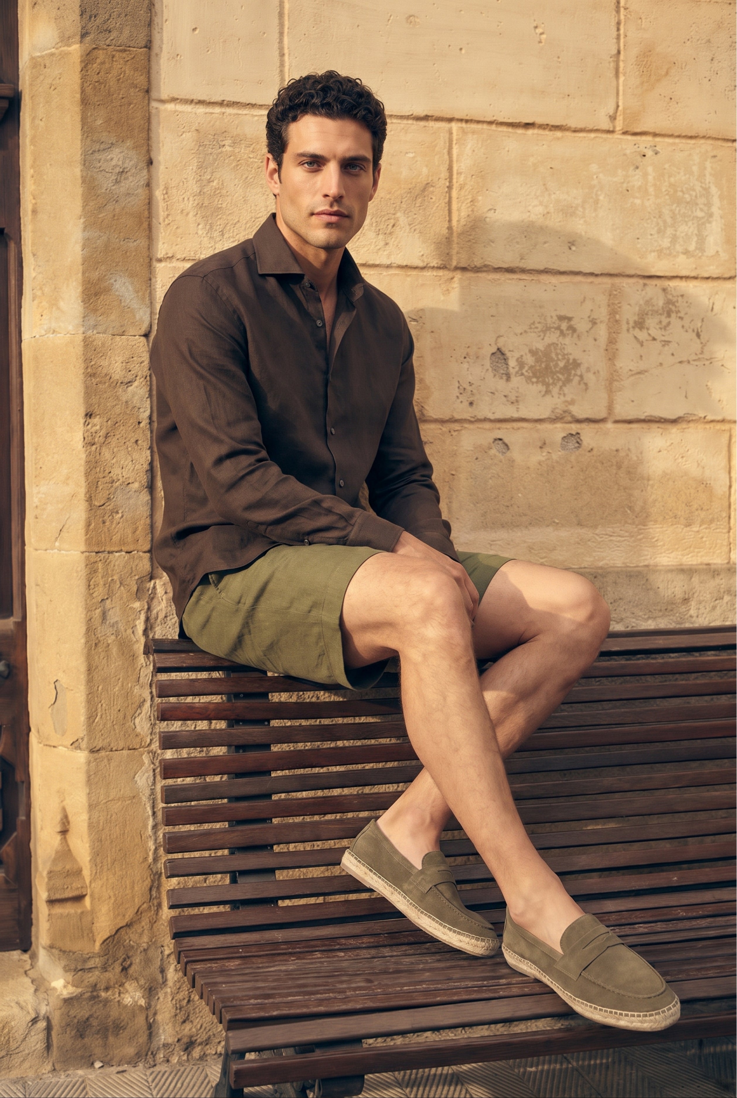 Capri Suede Loafer Olive