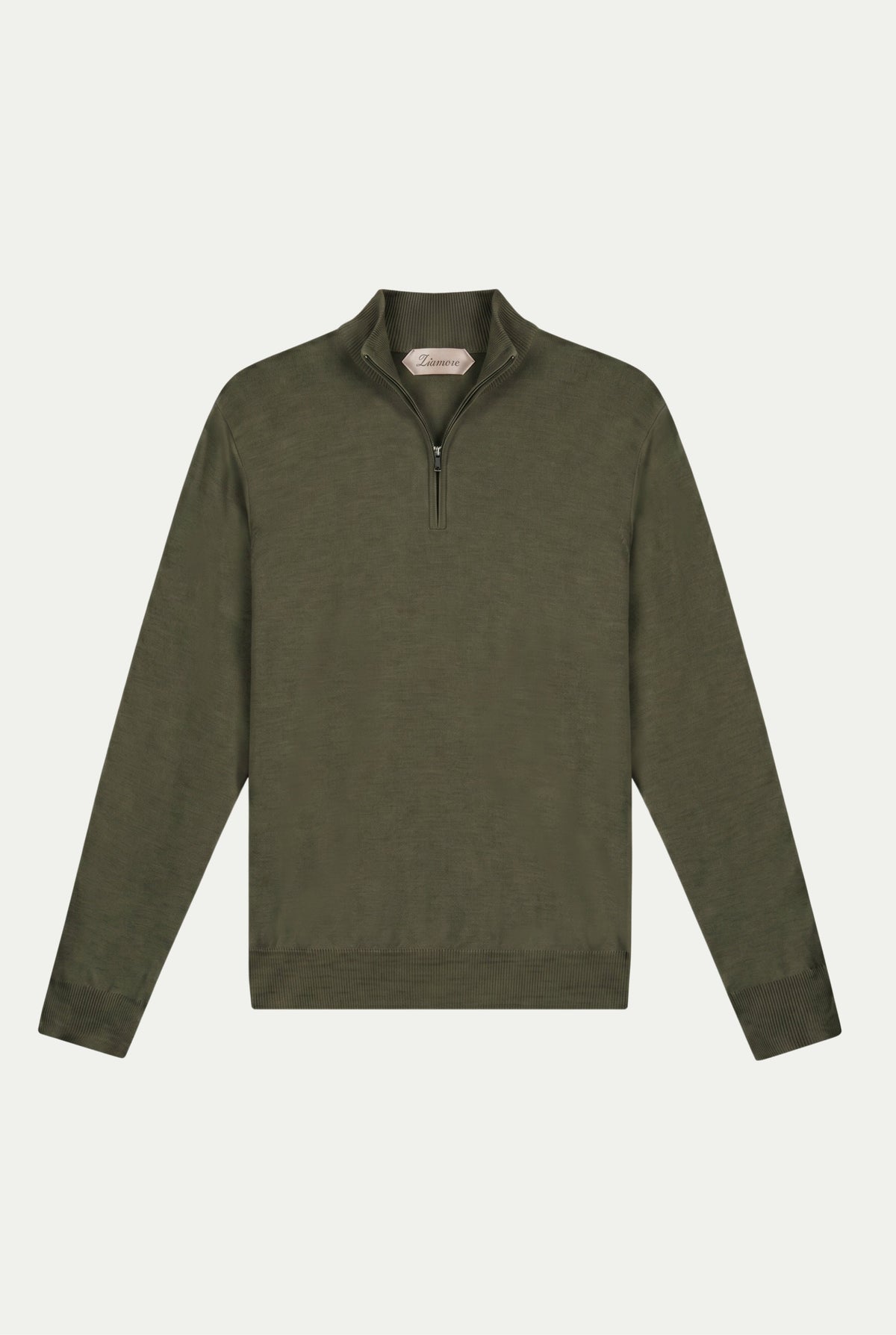 Merino Quarter Zip Olive