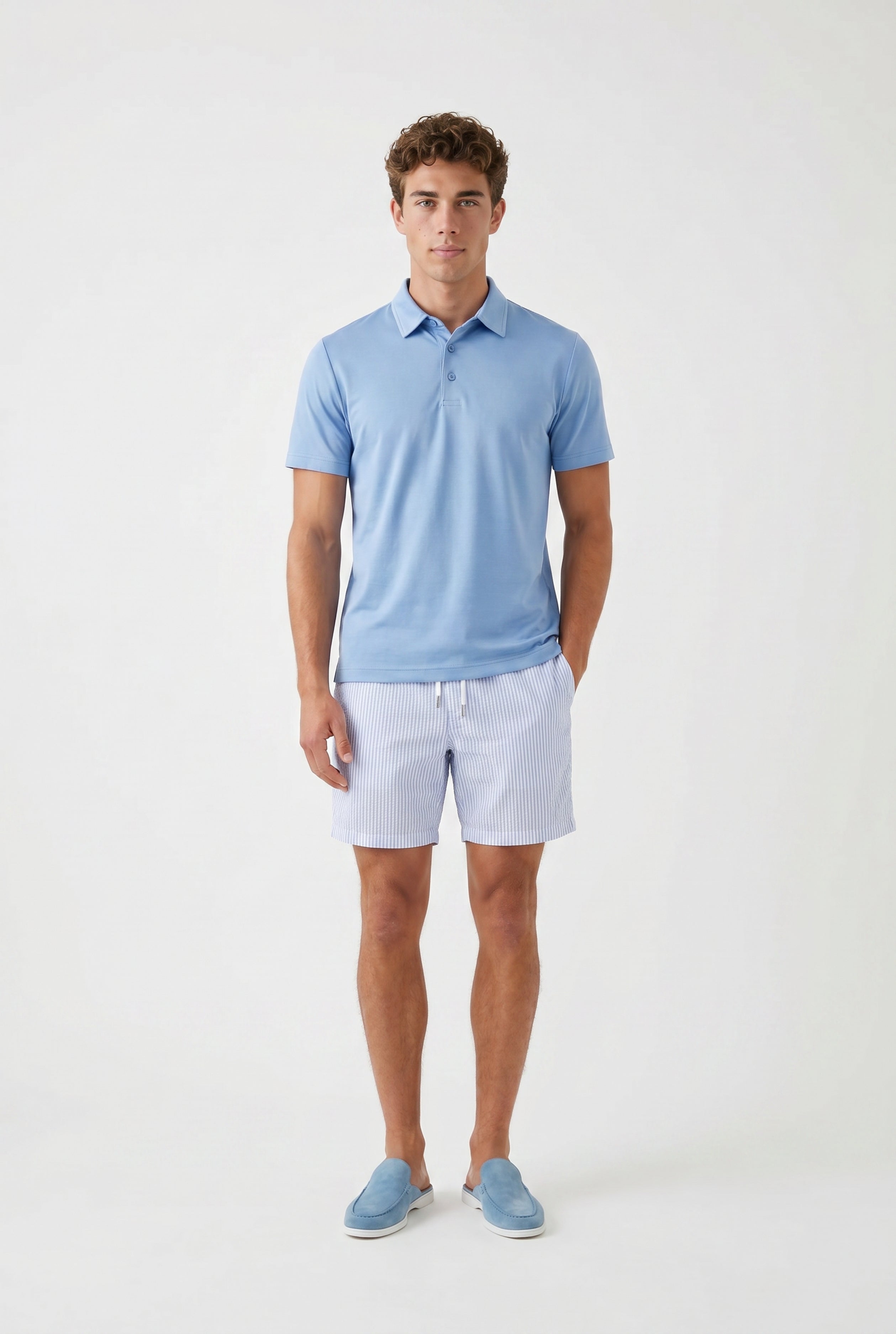 Amalfi Swim Short Blue/White Stripe