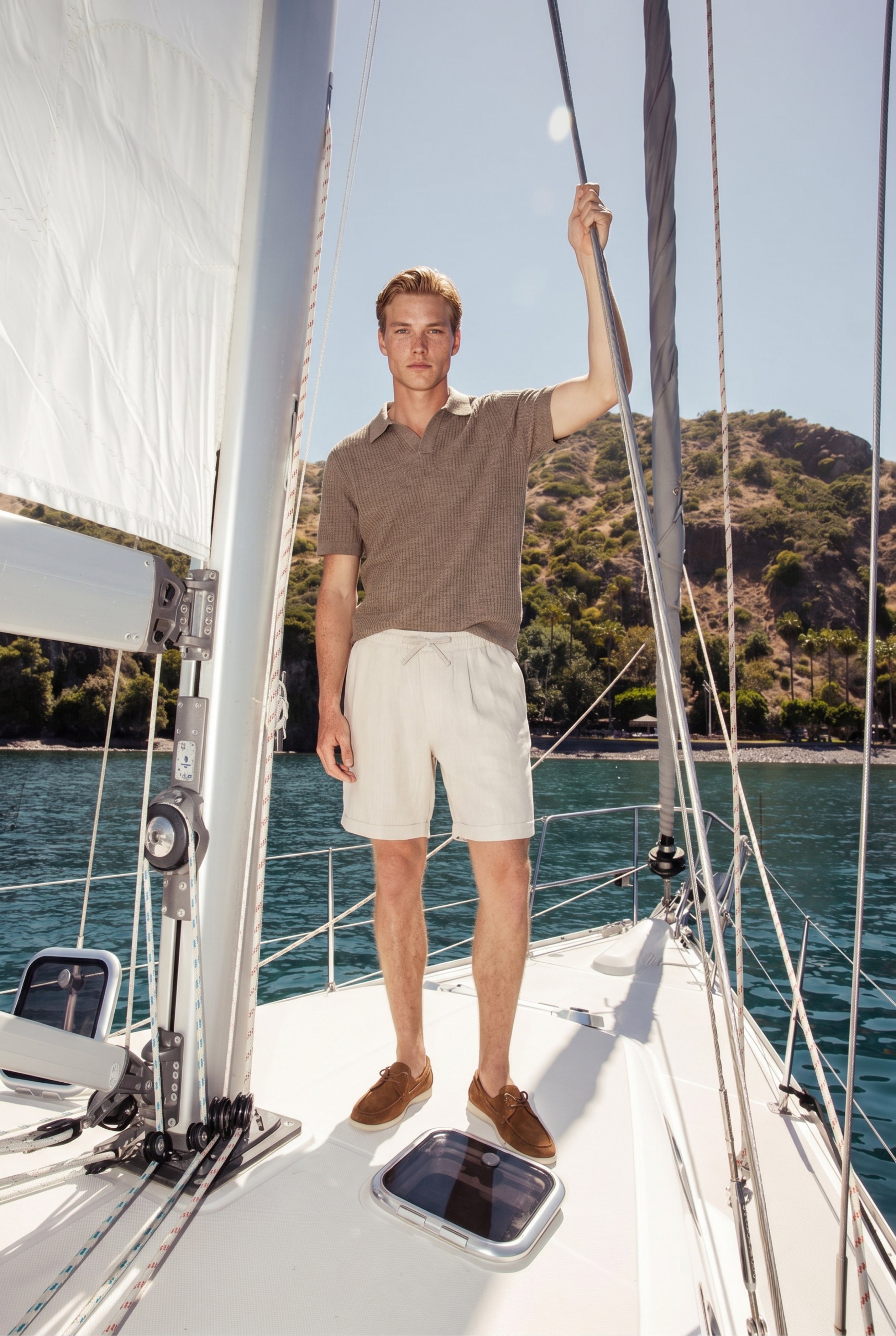 Yacht Walk Suede Loafer Brown