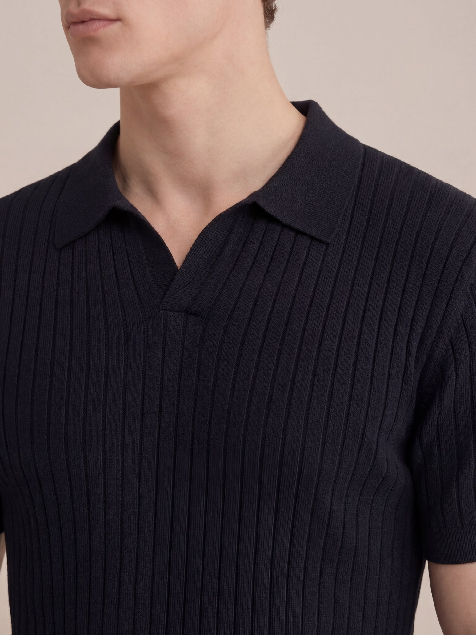 Capri Knit Polo Black