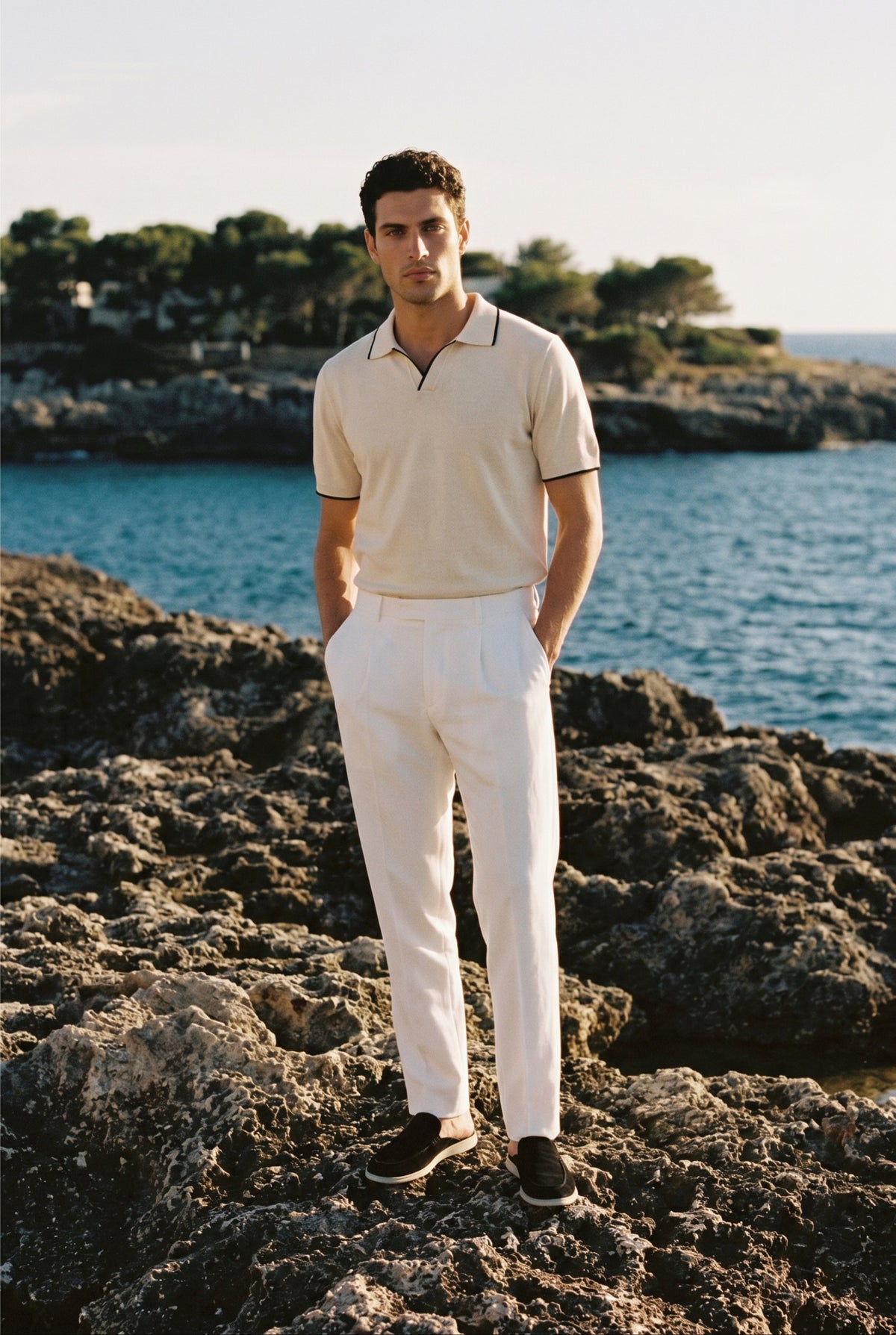 Paraggi Knit Polo Beige