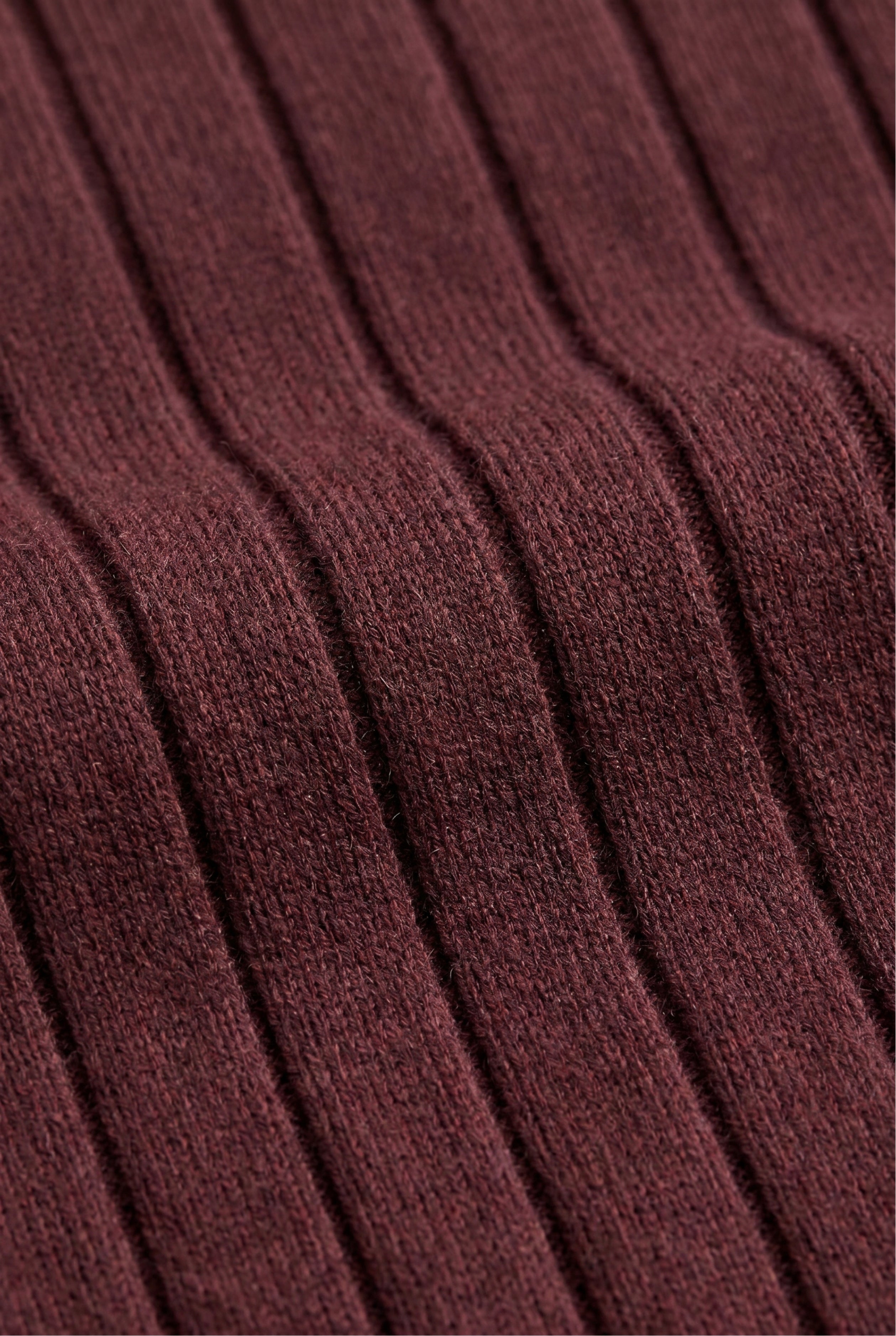 Extrafine Long Sleeve Polo Burgundy