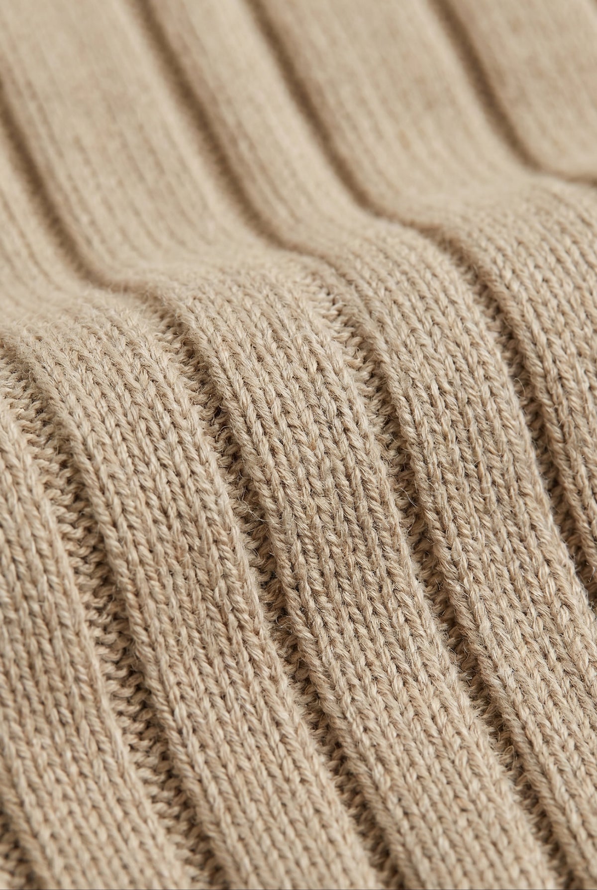 Extrafine Long Sleeve Polo Sand