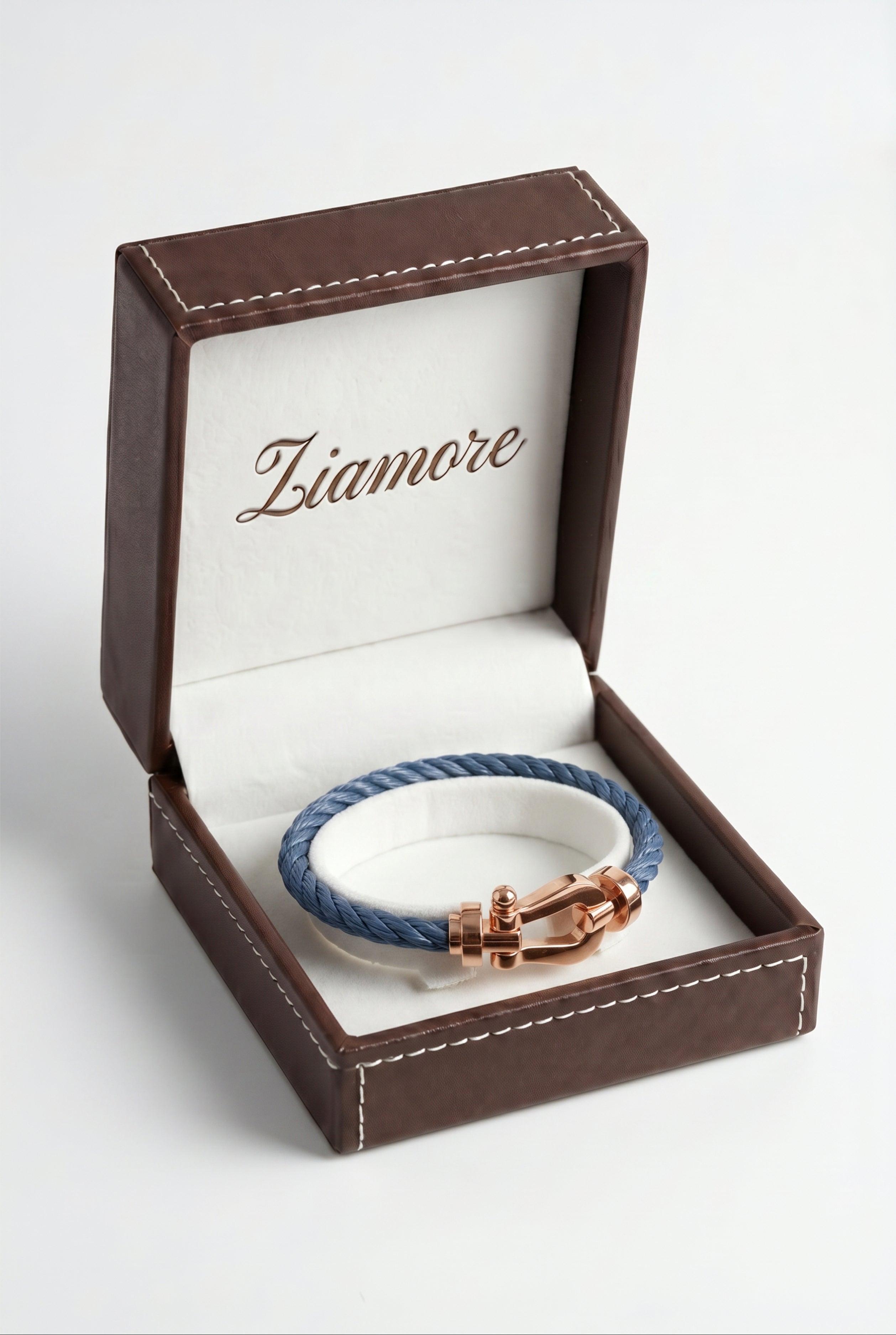 Ziamore Yacht Bracelet Navy/Rose Gold
