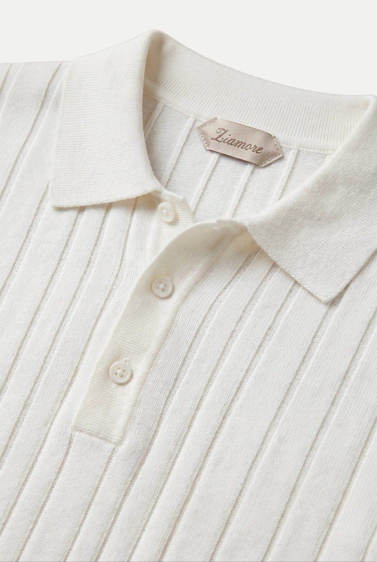 Extrafine Long Sleeve Polo White