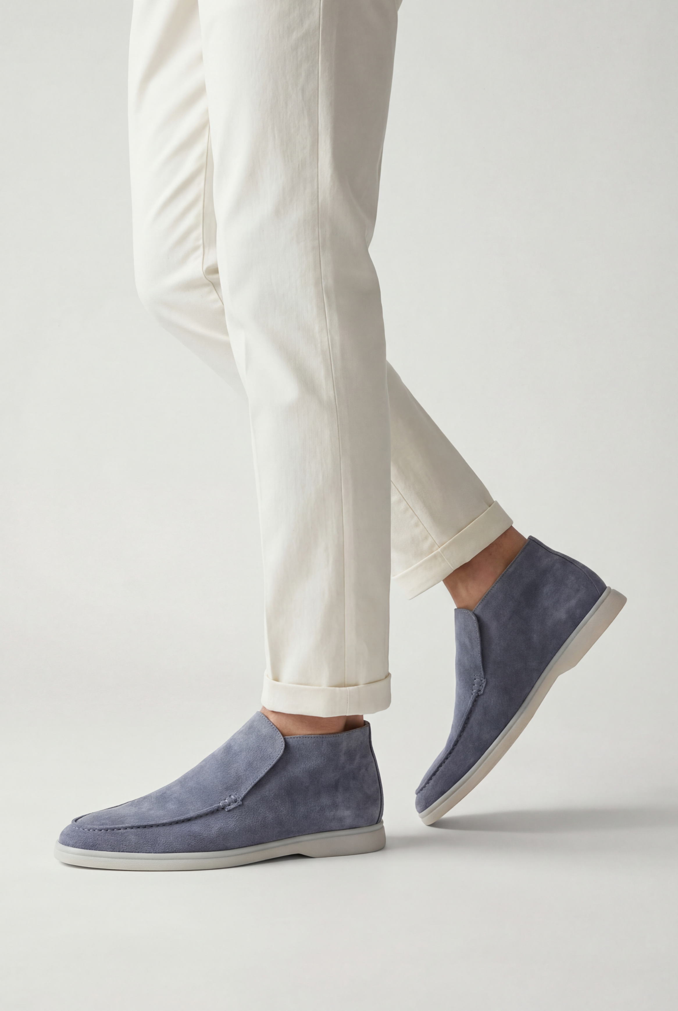 Amalfi Suede City Loafer Baby Blue