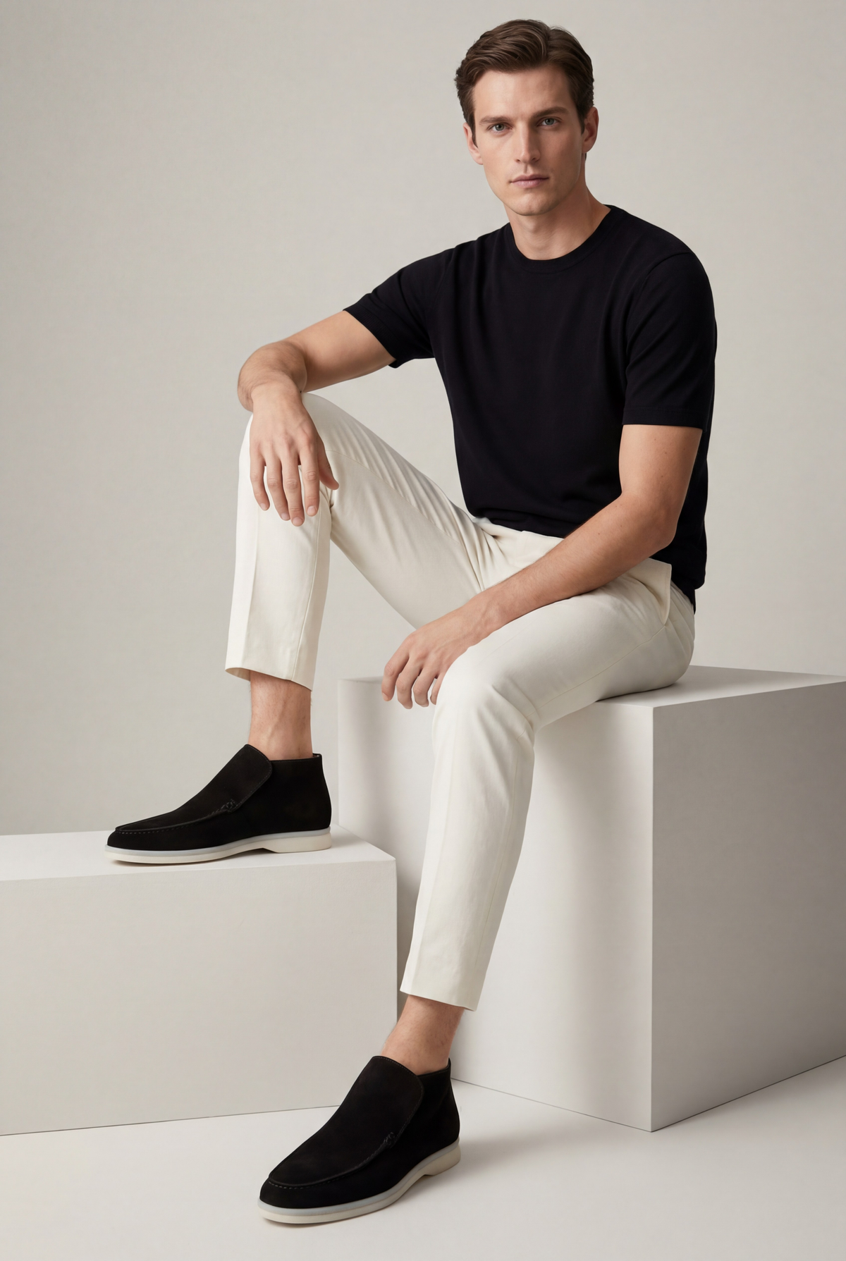 Amalfi Suede City Loafer Black