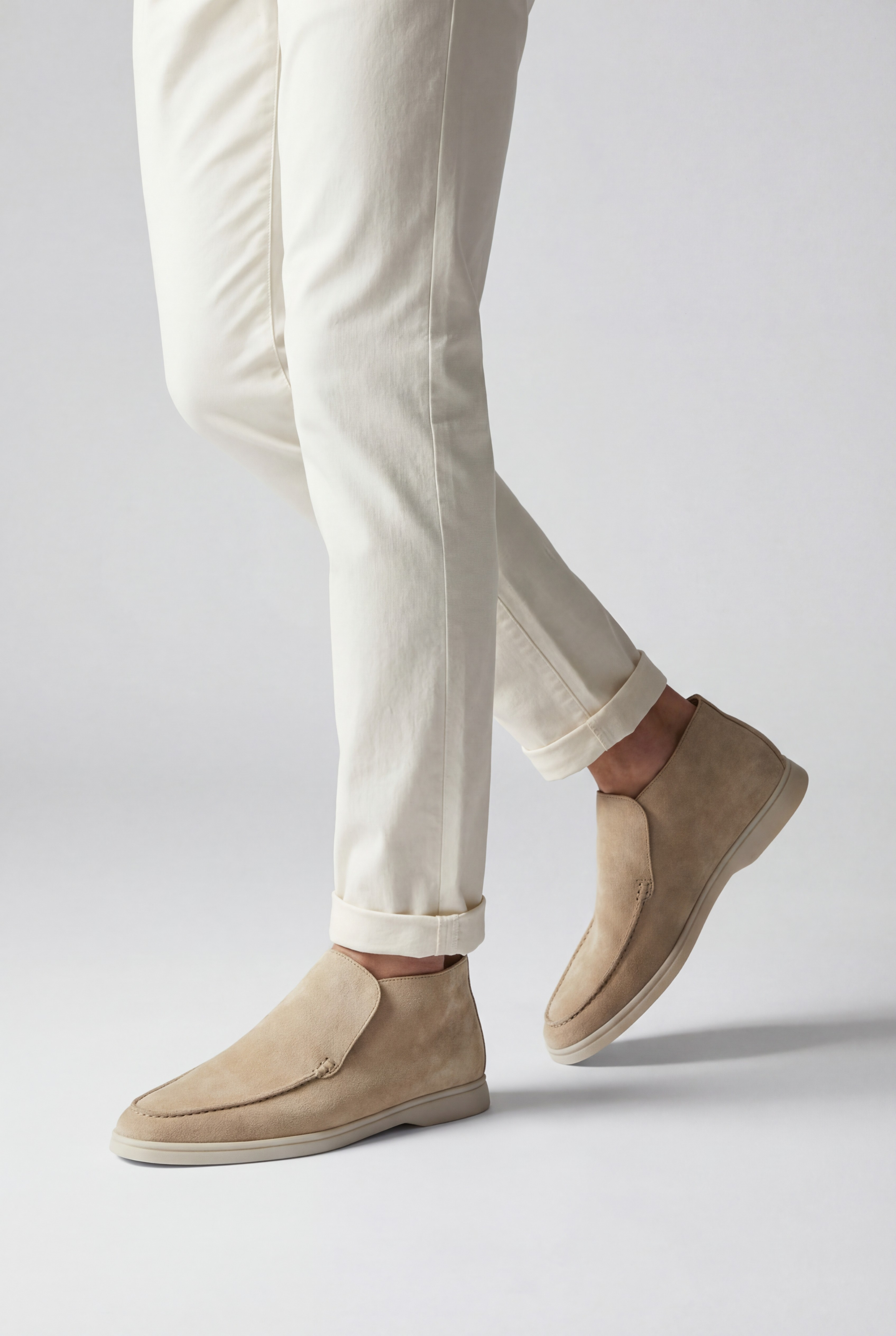Amalfi Suede City Loafer Light Beige
