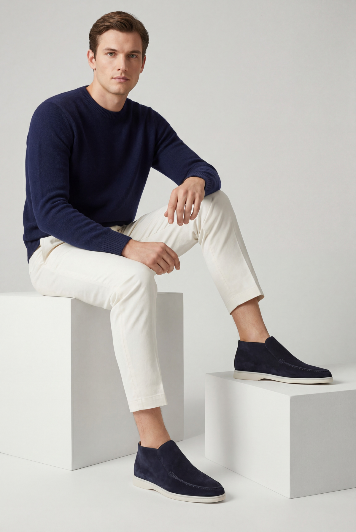 Amalfi Suede City Loafer Navy