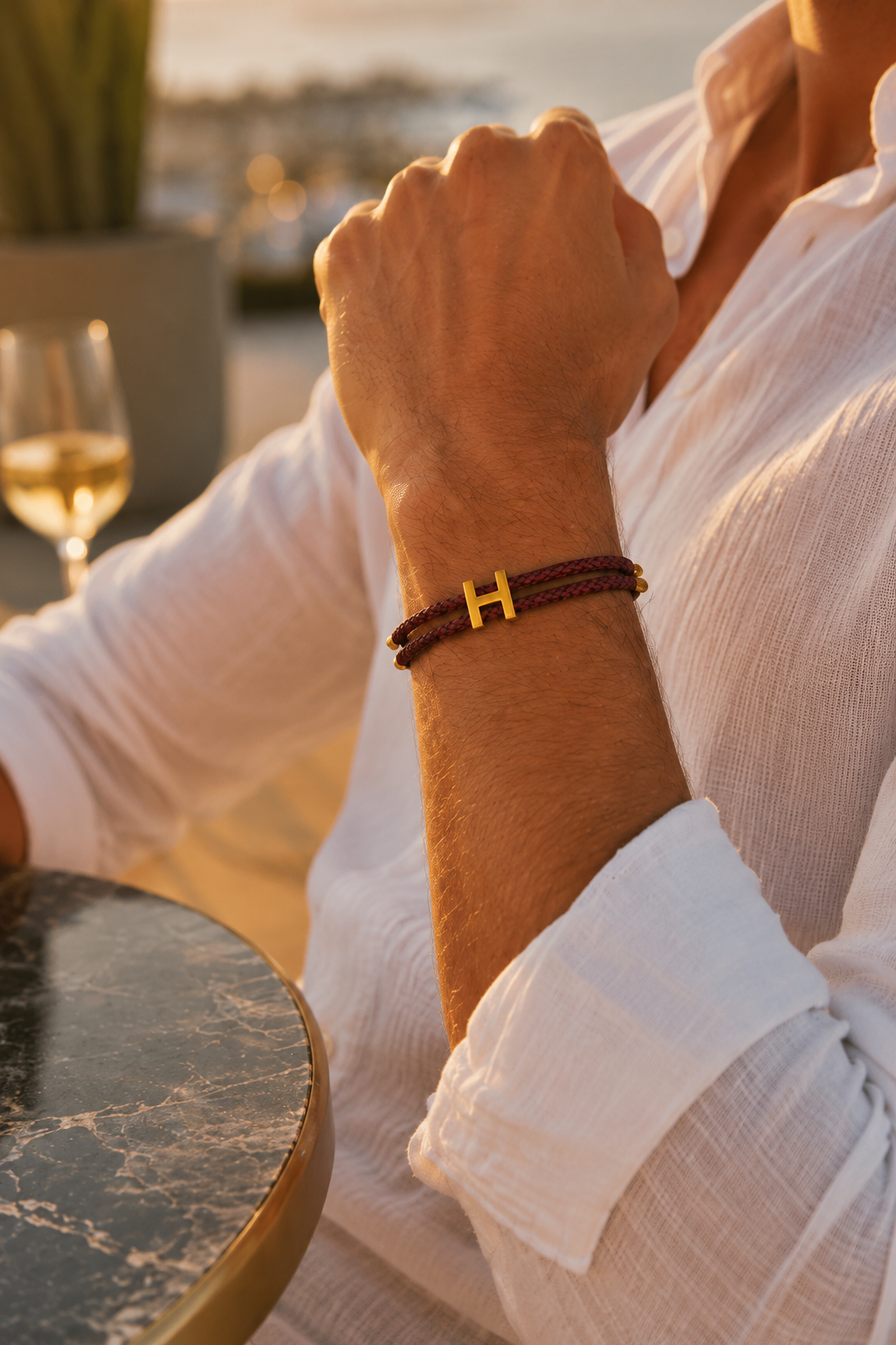 Aurea Bracelet Burgundy/Gold