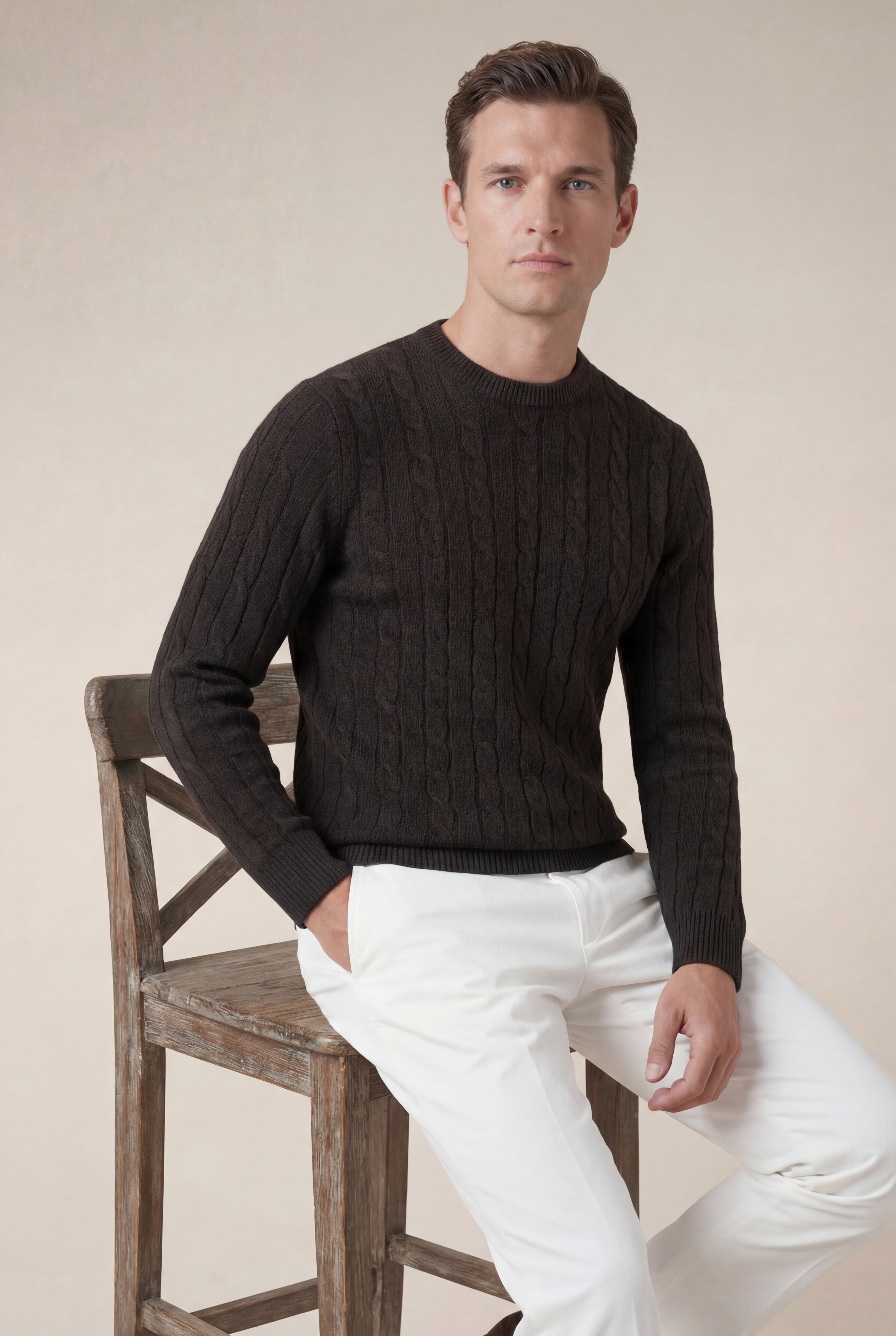 Como Cashmere Crewneck Black