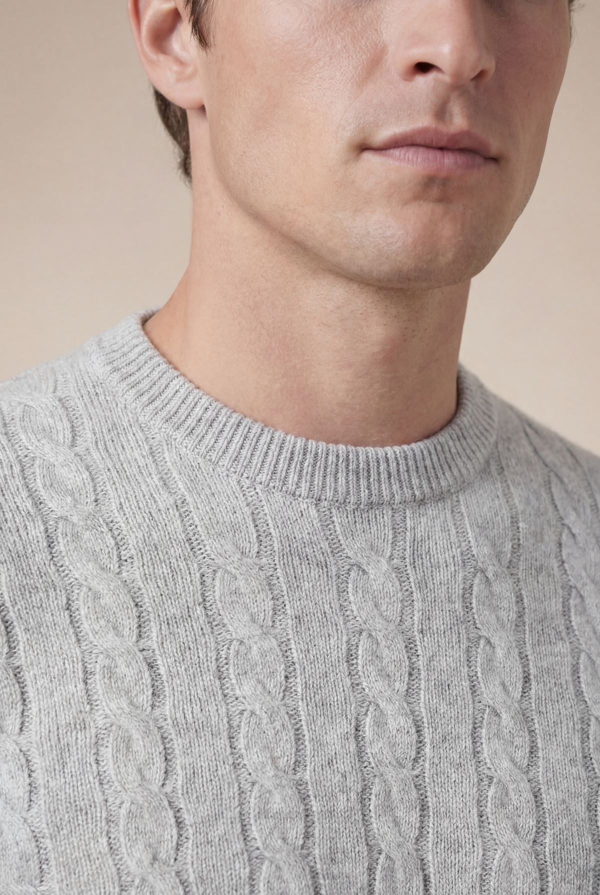 Como Cashmere Crewneck Light Grey