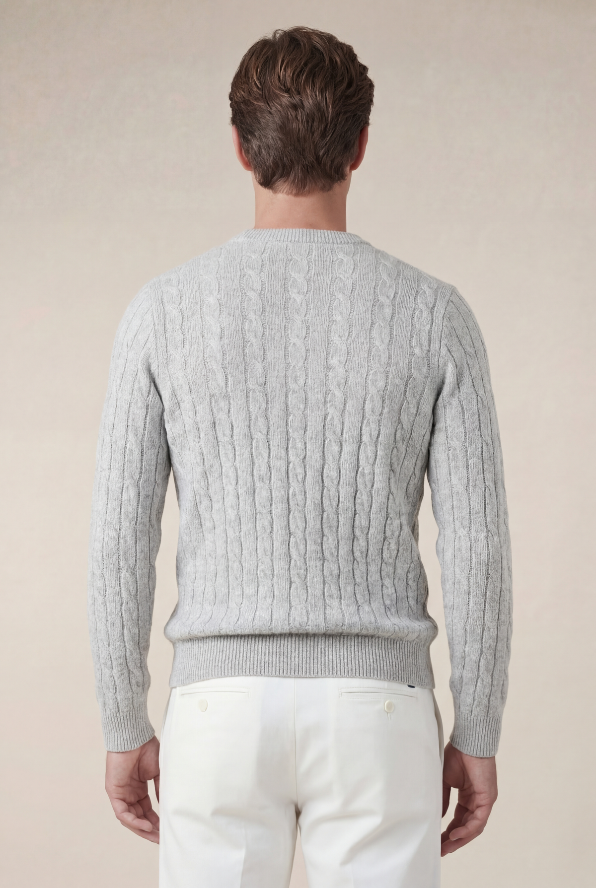 Como Cashmere Crewneck Light Grey