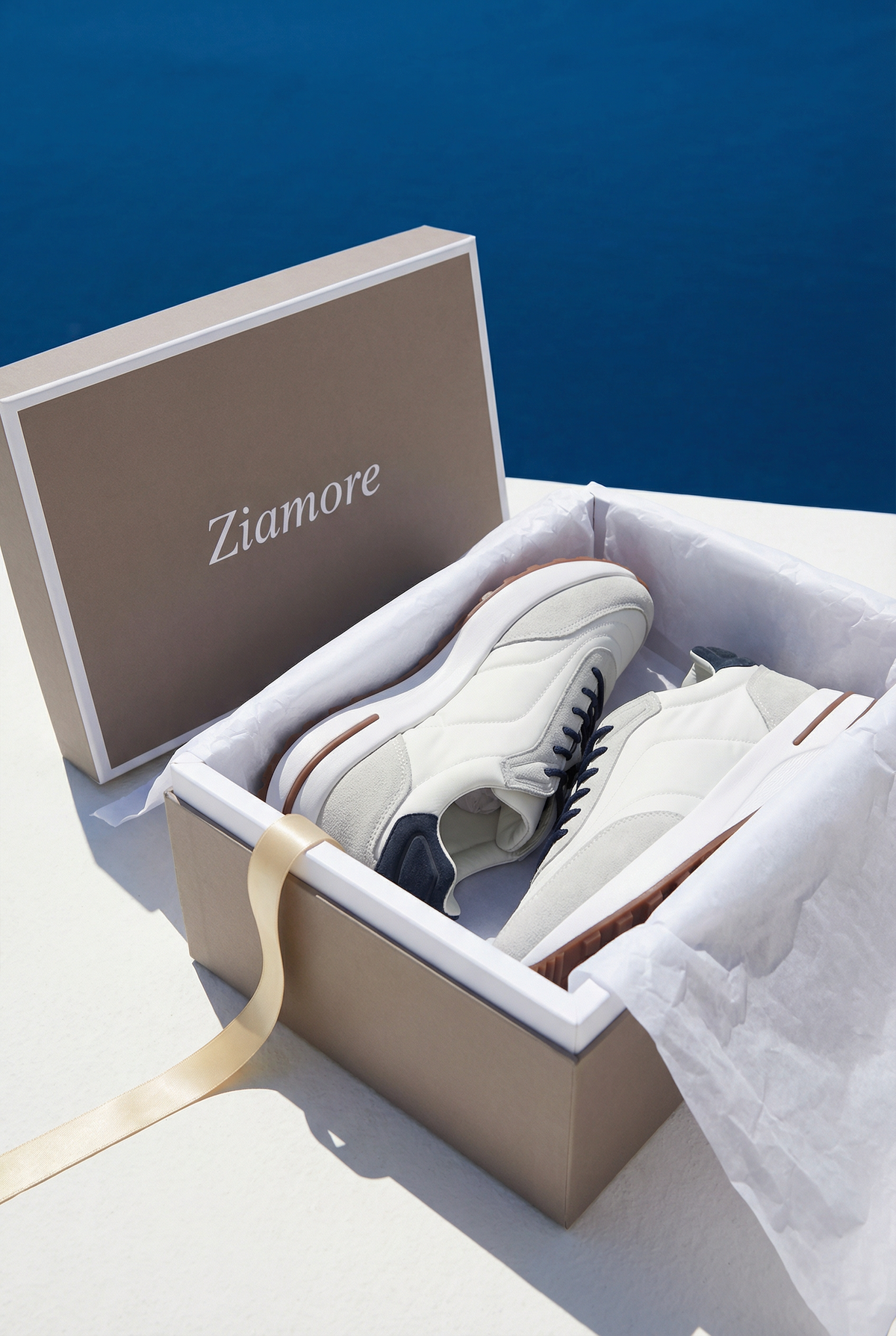 Portofino Sneaker Suede White