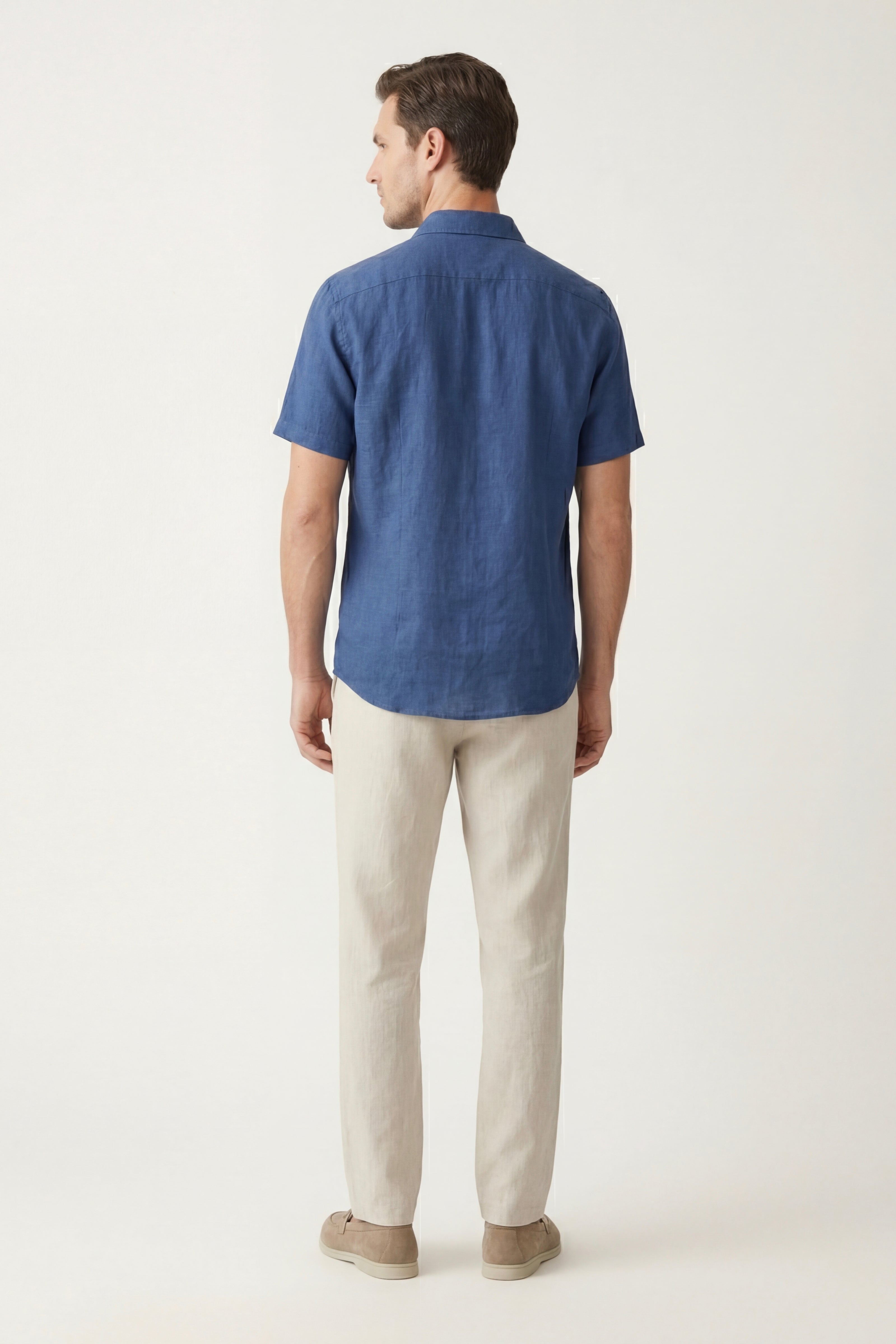 Trento Linen Set Blue/Beige