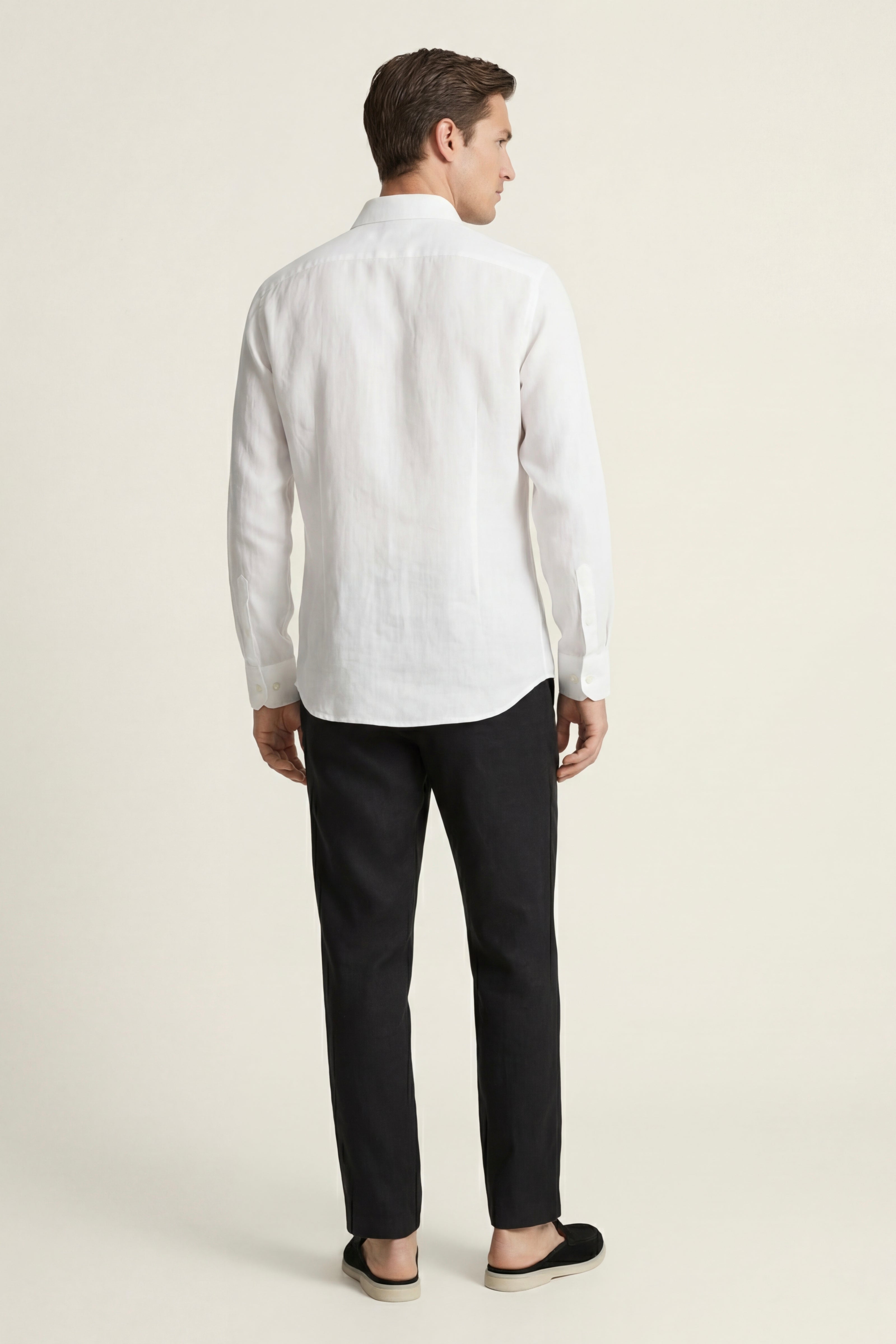 Pisa Linen Set Long Sleeve White/Black