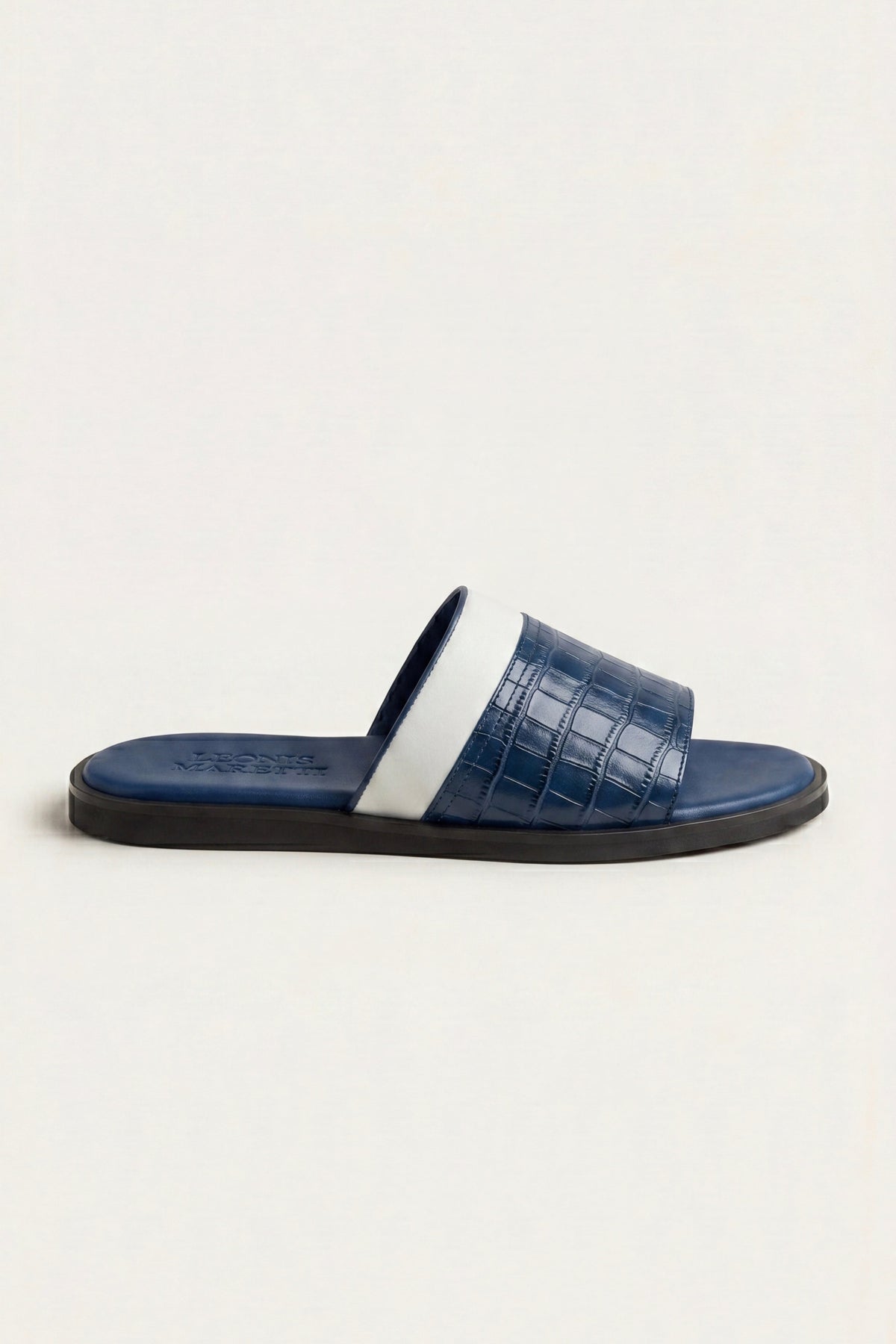 Milano Crocodile Sandal Navy