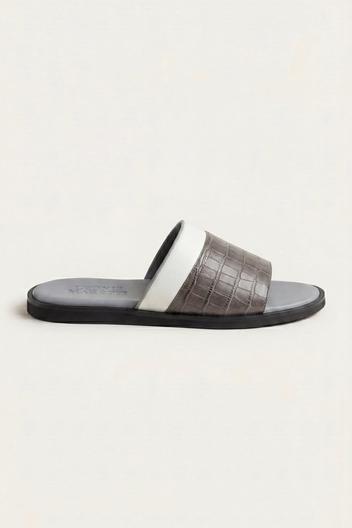 Milano Crocodile Sandal Grey