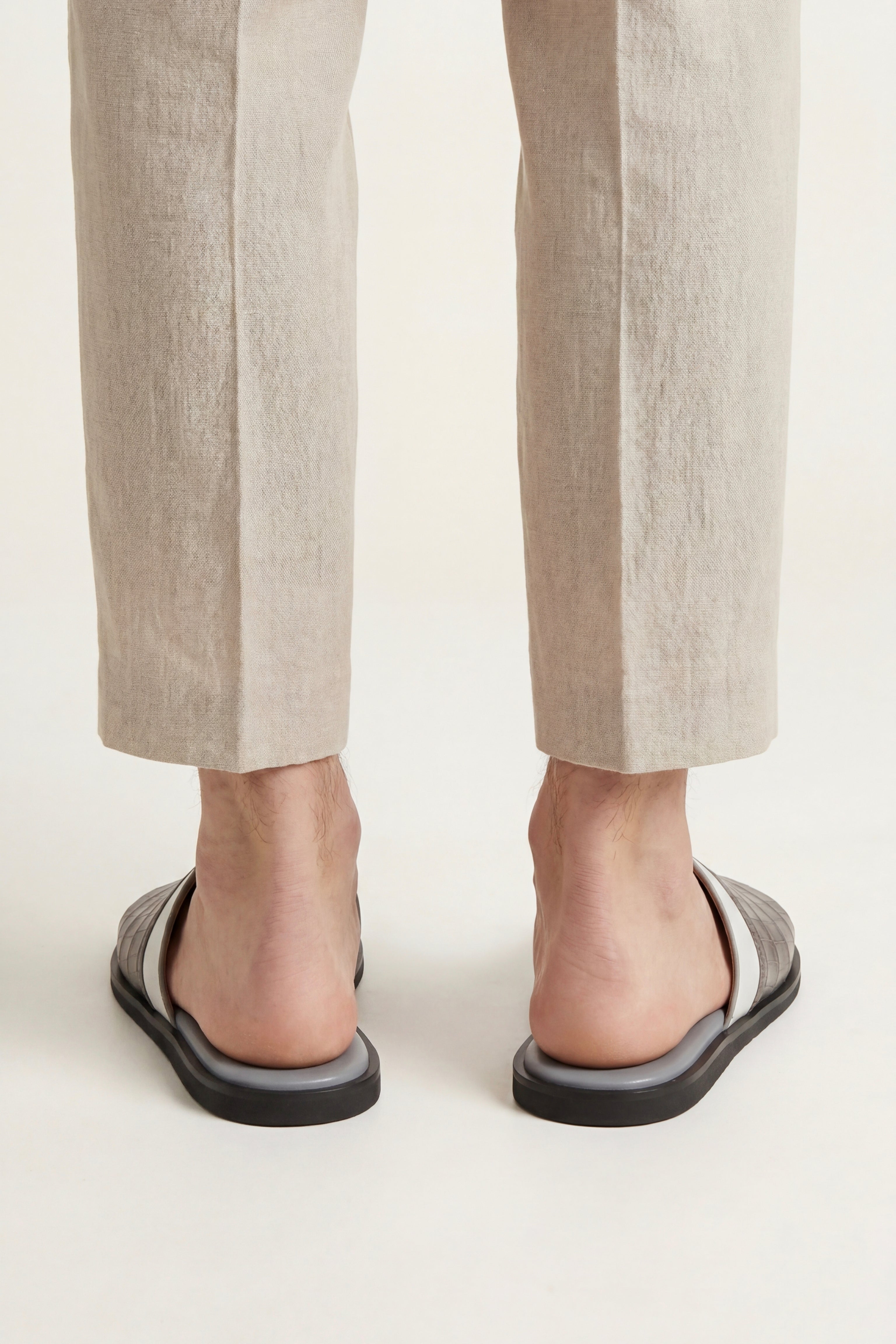 Milano Crocodile Sandal Grey