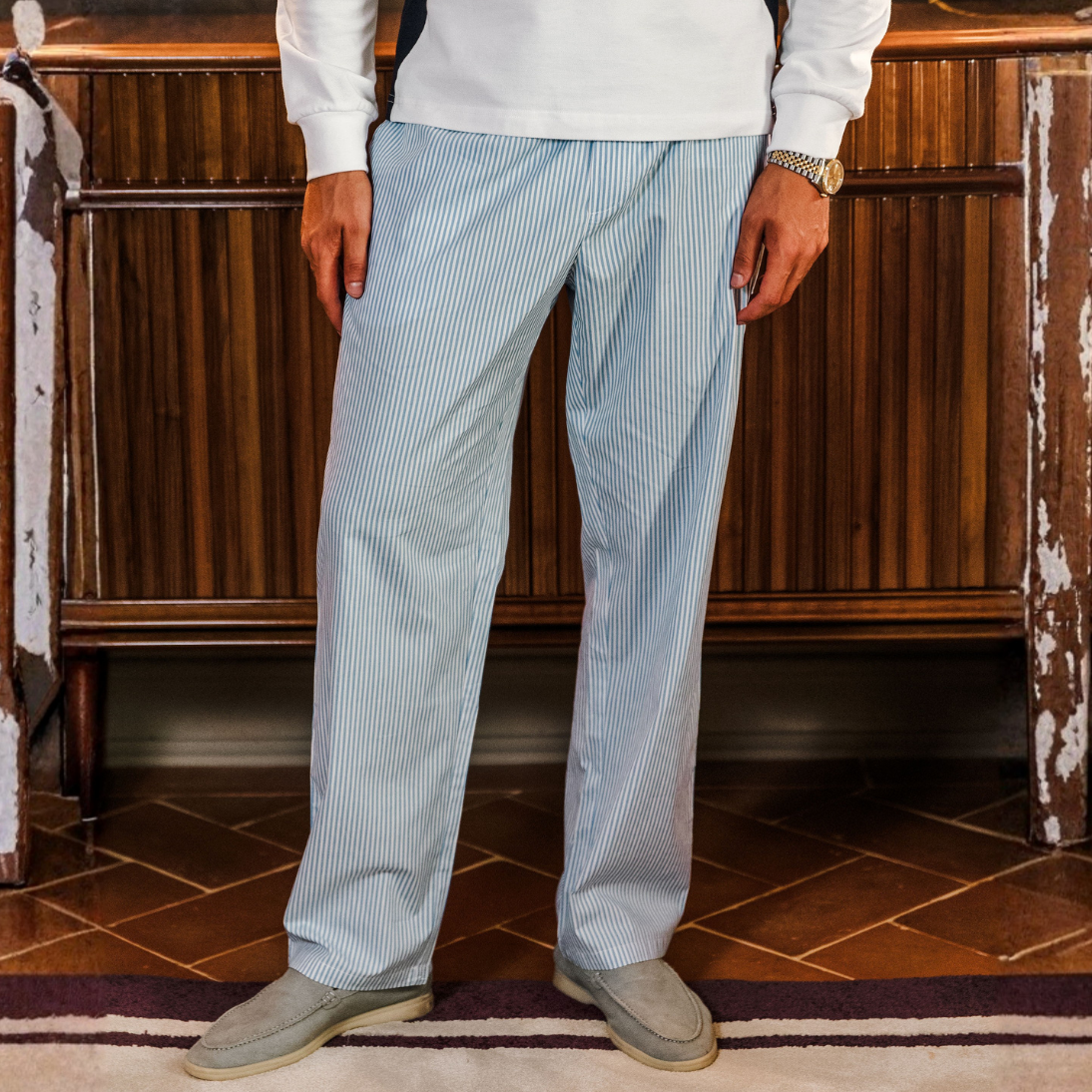 Linen Trousers Striped