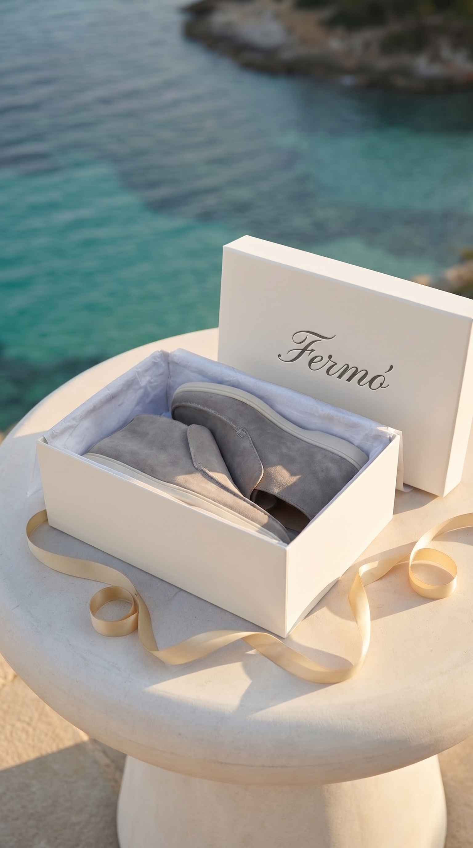 Amalfi Suede City Loafer Light Gray