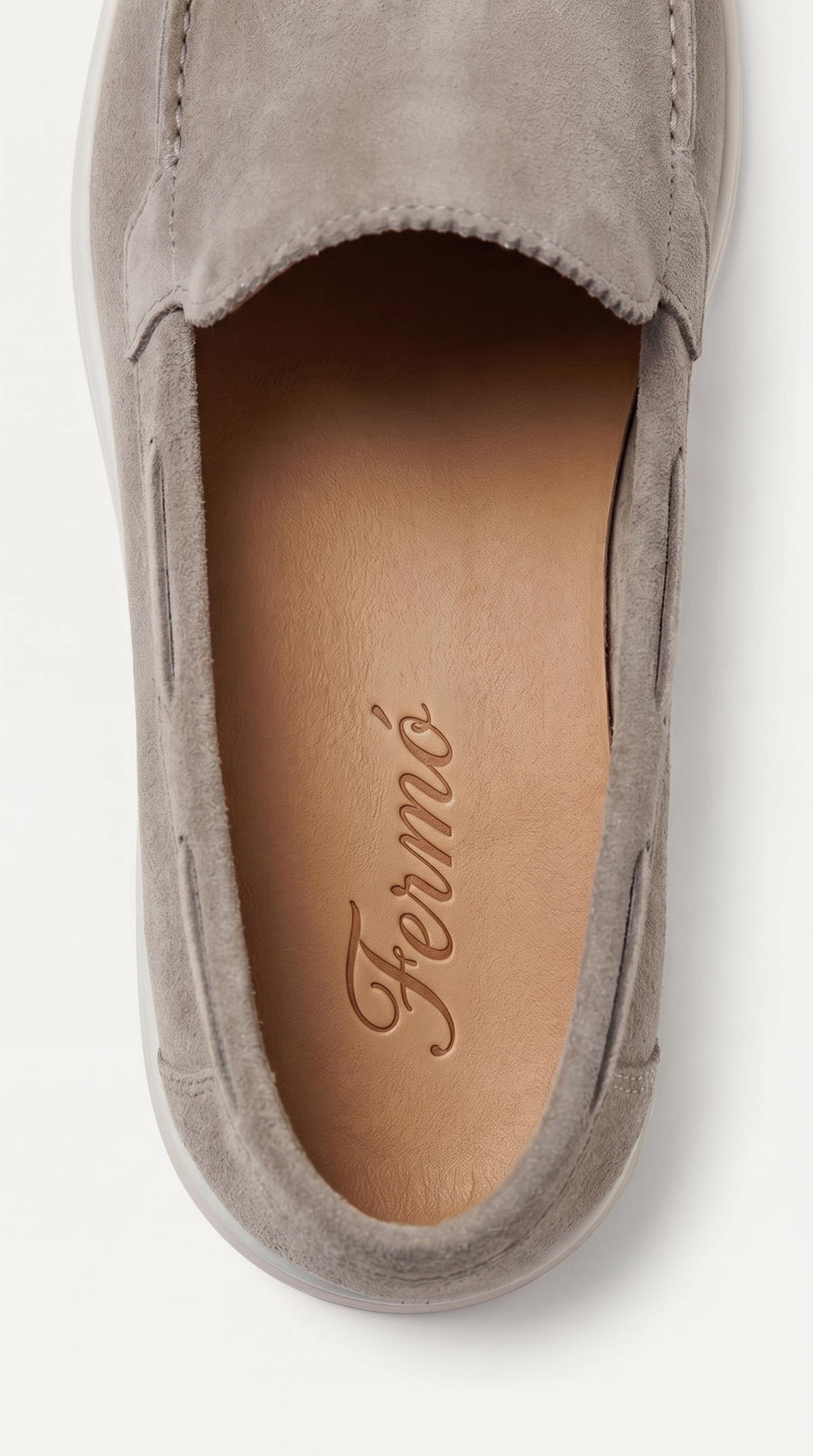 Amalfi Classic Suede Loafer Light Gray