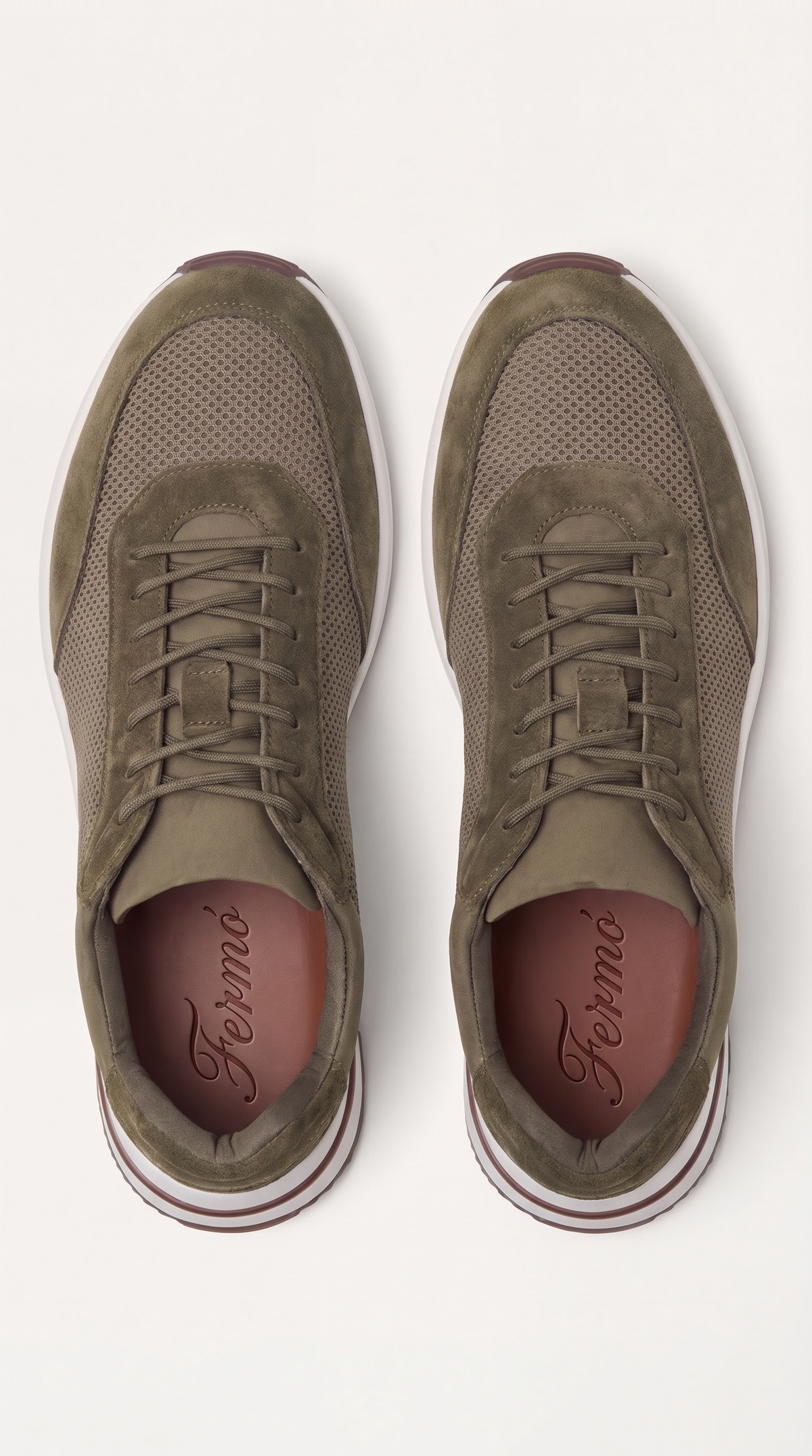 Portofino Trainer Suede Olive Green