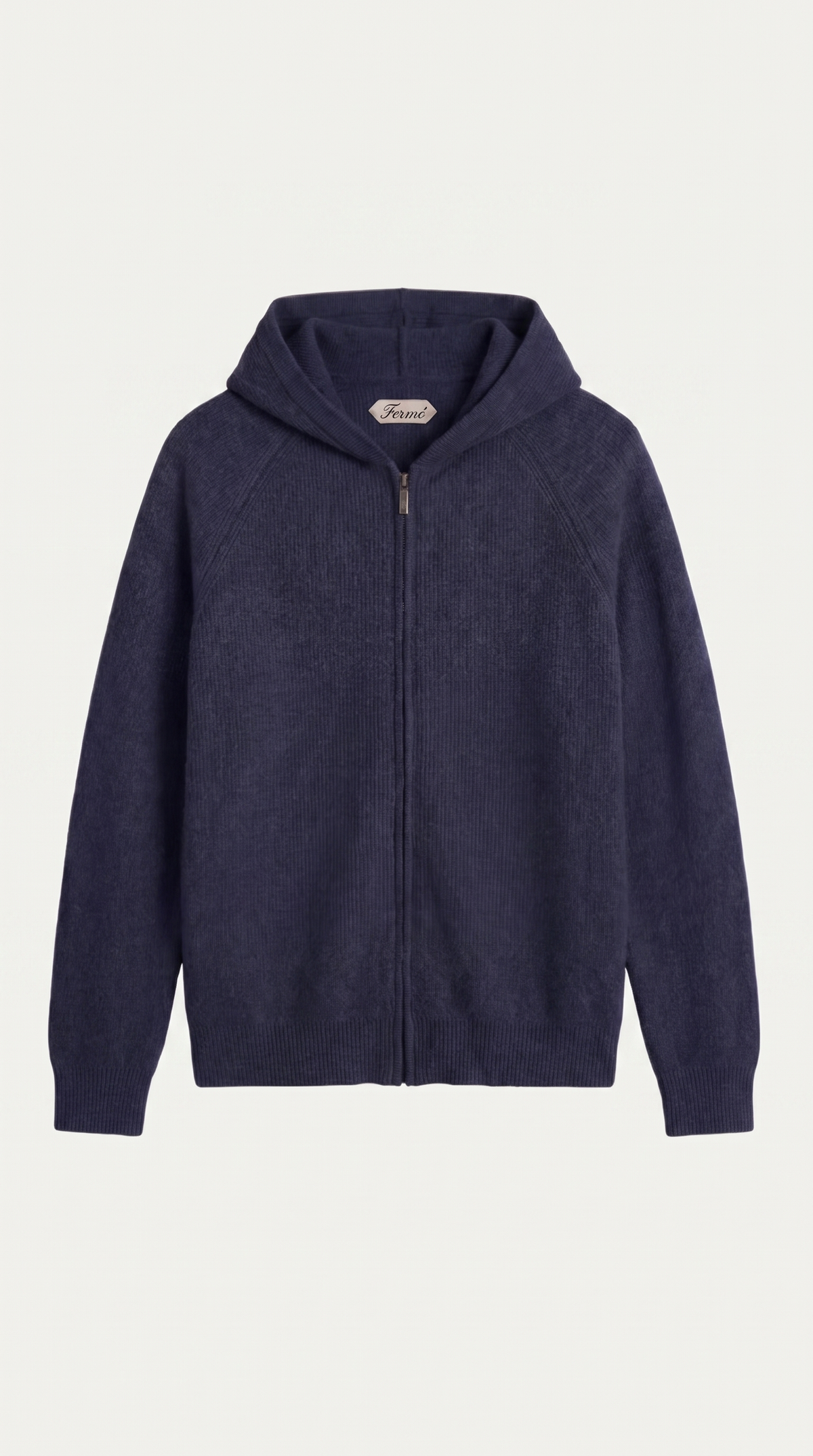 Cortina Cashmere Zip Hoodie Navy