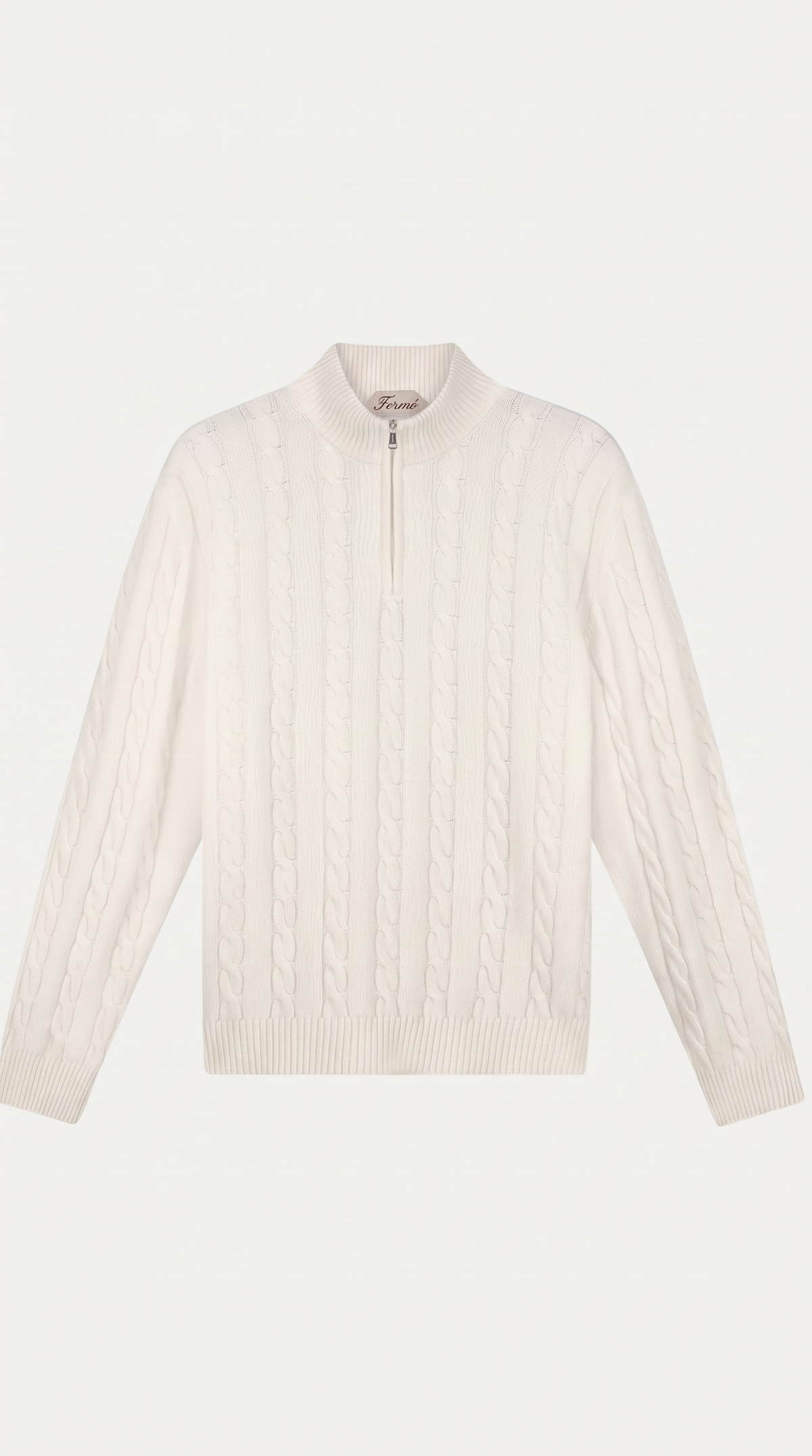 Como Cashmere Quarter Zip Beige