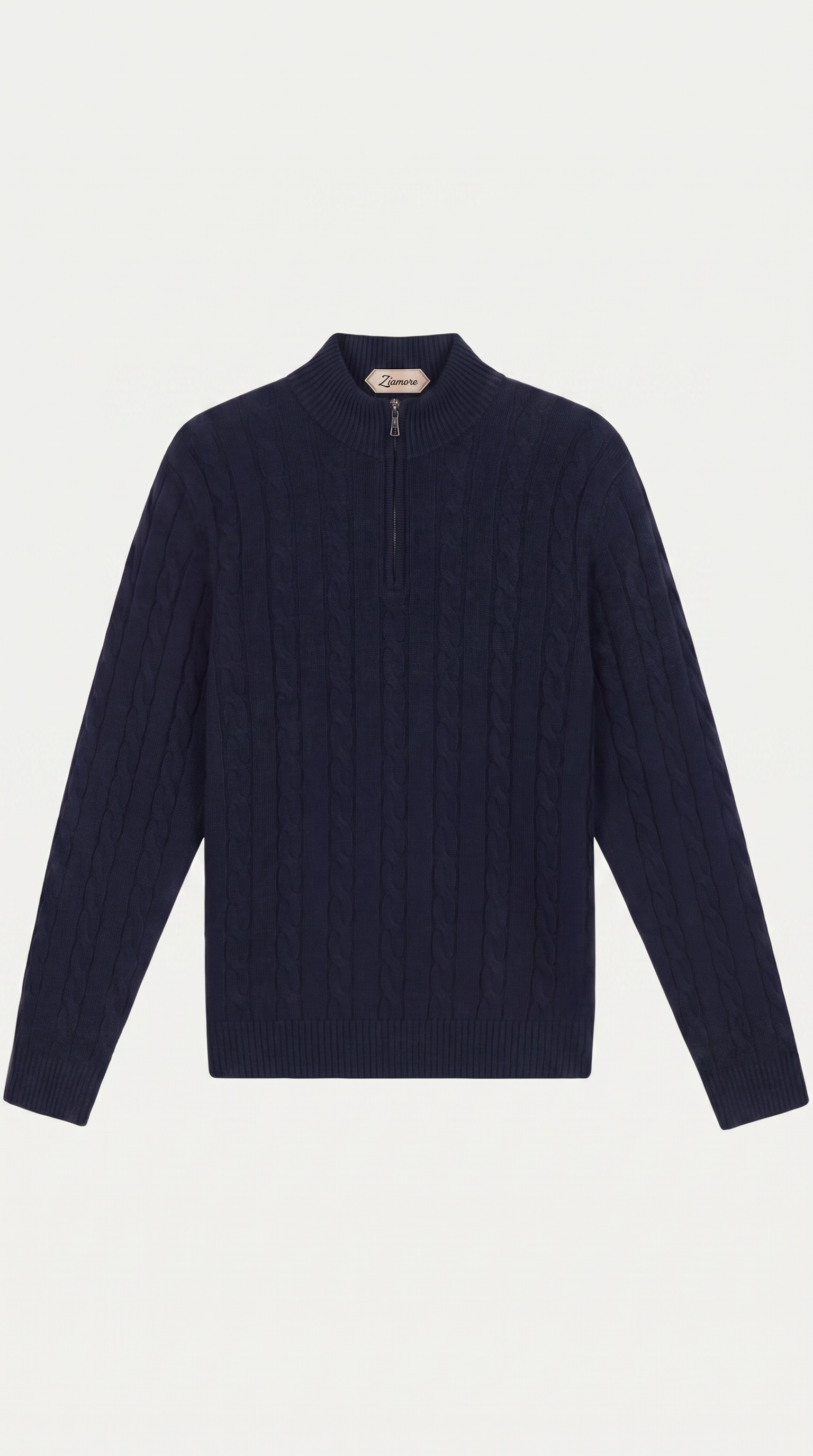 Como Cashmere Quarter Zip Navy