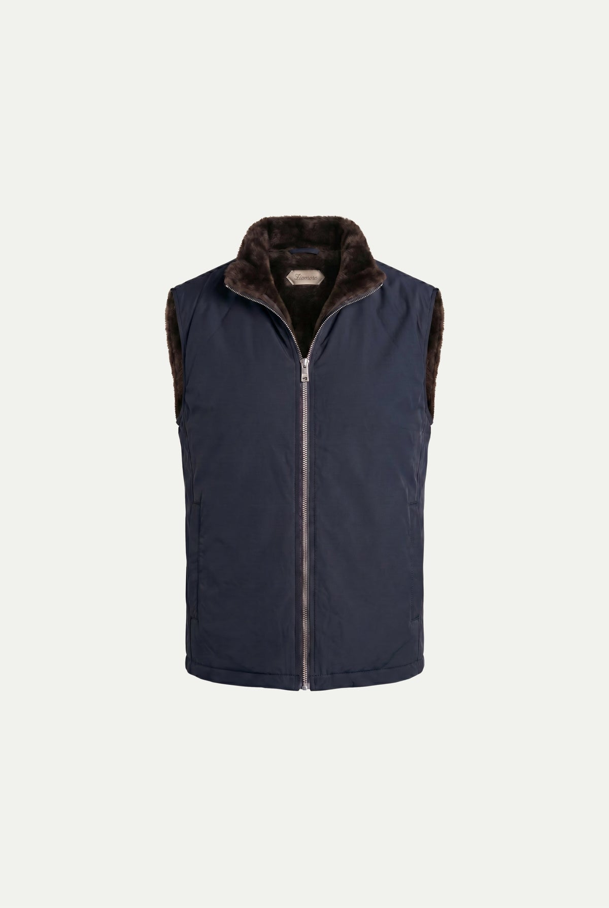 Ziamore Fur Bodywarmer Navy