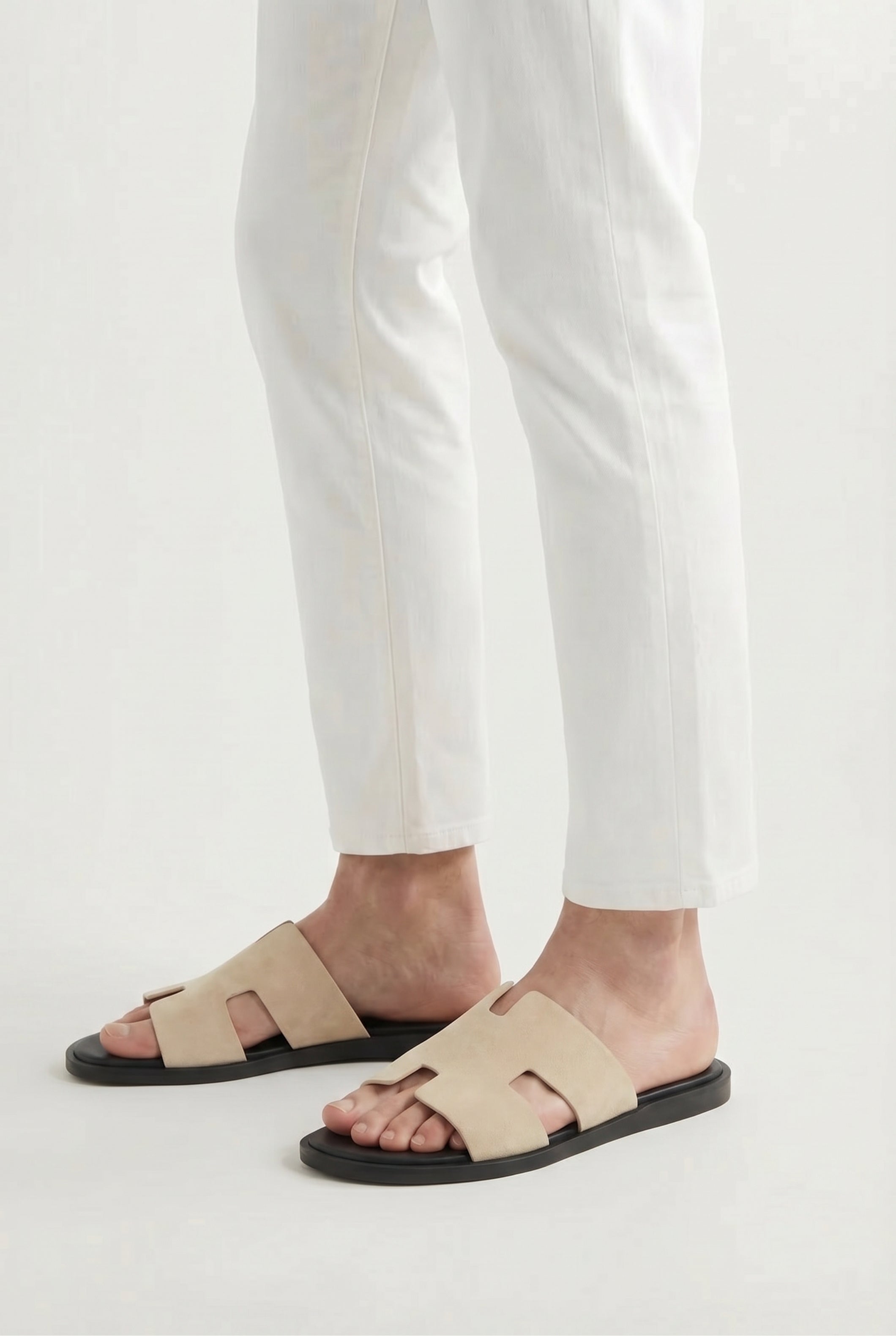 Capri Suède Slide Cream