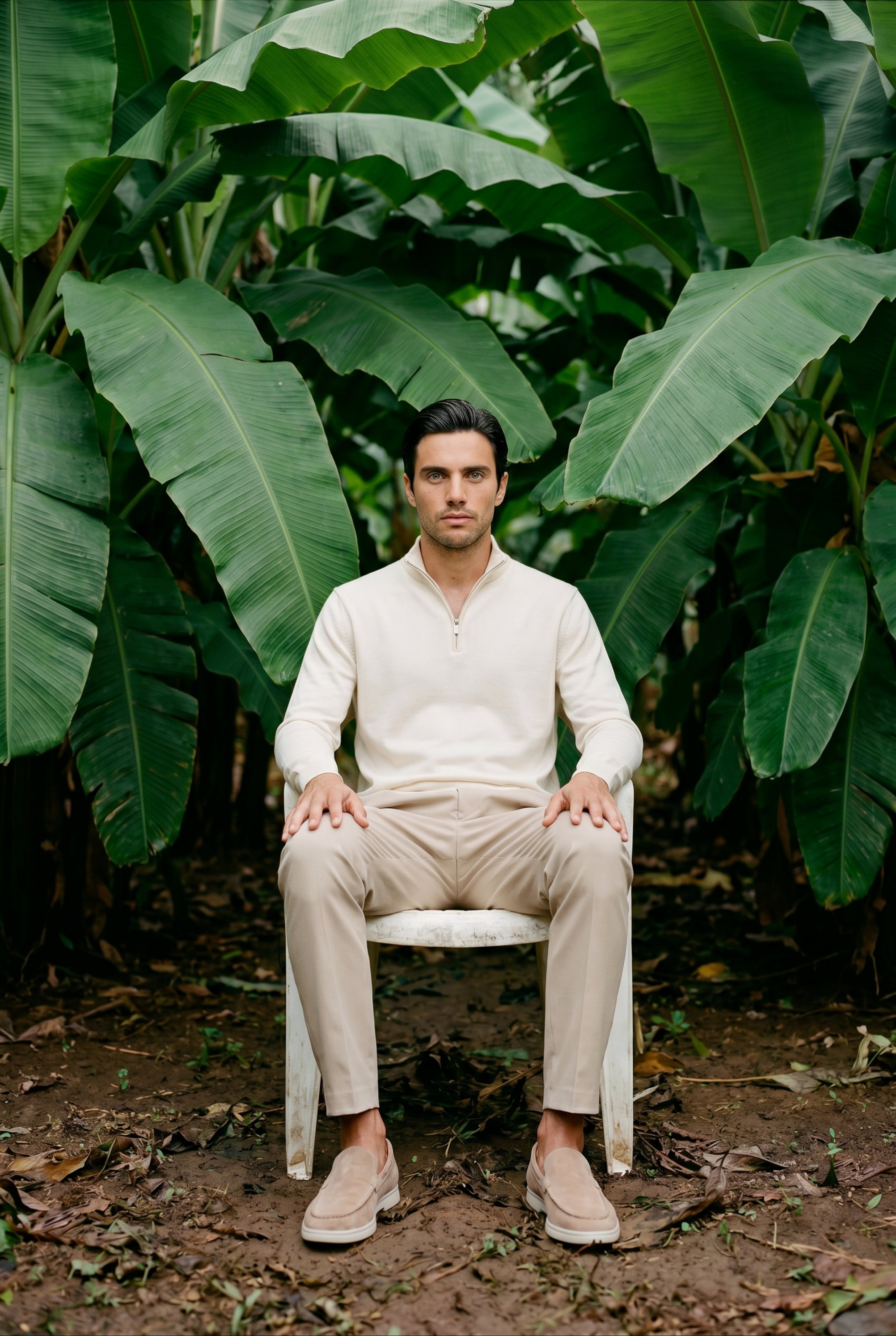 Merino Quarter Zip Cream